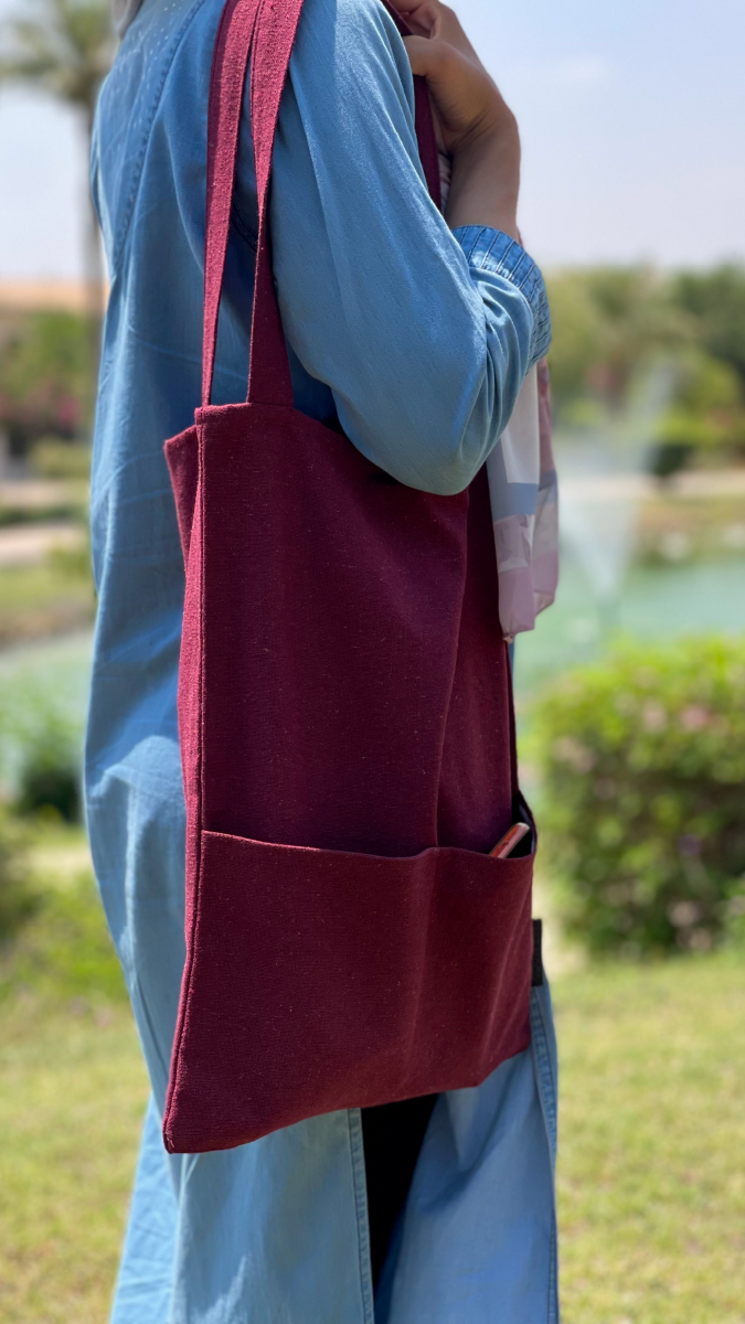 Cotton Tote Bag - Red