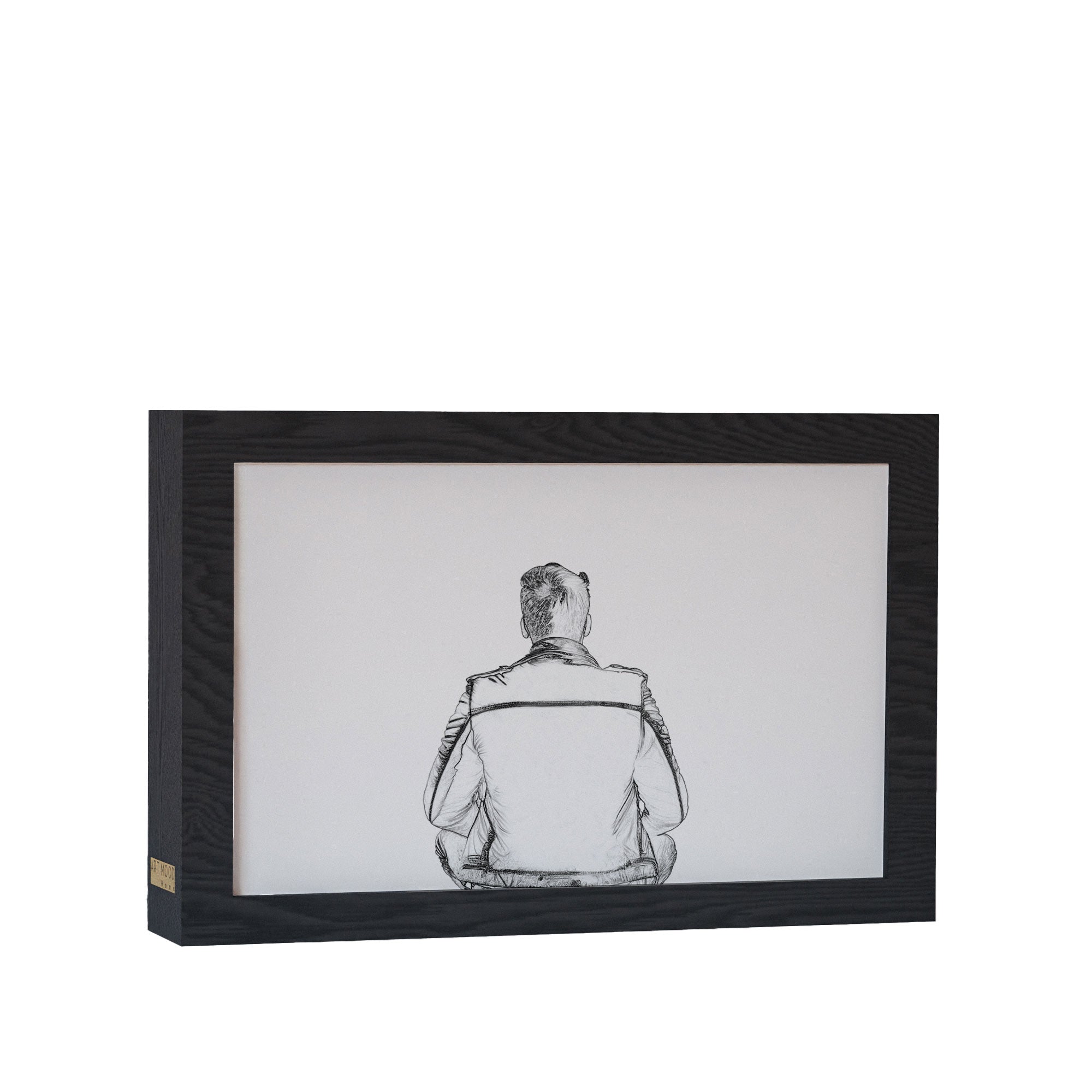 2 in 1 Photo Lighting Frame - Man in Mountains
