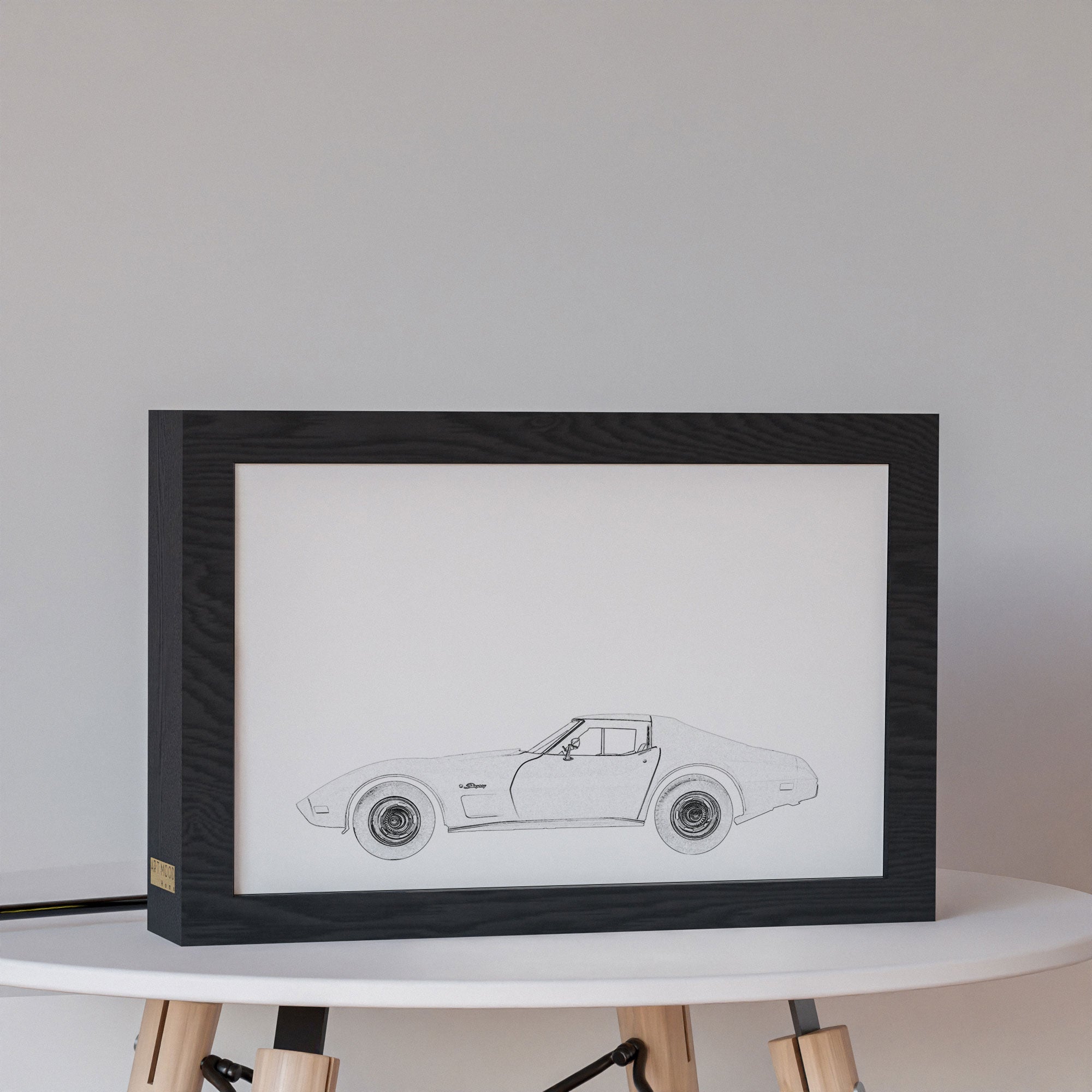 2 in 1 Photo Lighting Frame - Classic Porsche