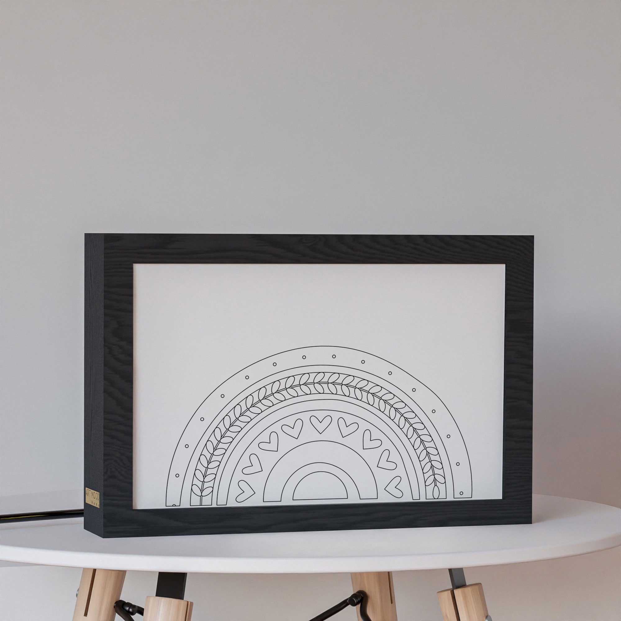 2 in 1 Photo Lighting Frame - Boho Rainbow