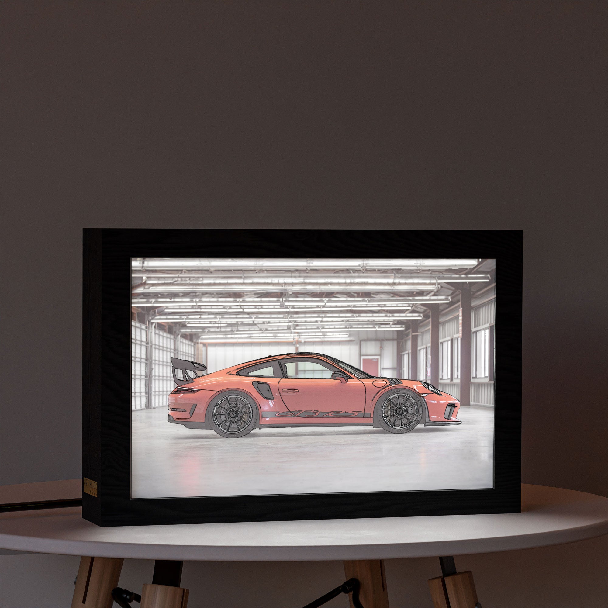 2 in 1 Photo Lighting Frame -  Porsche GT3