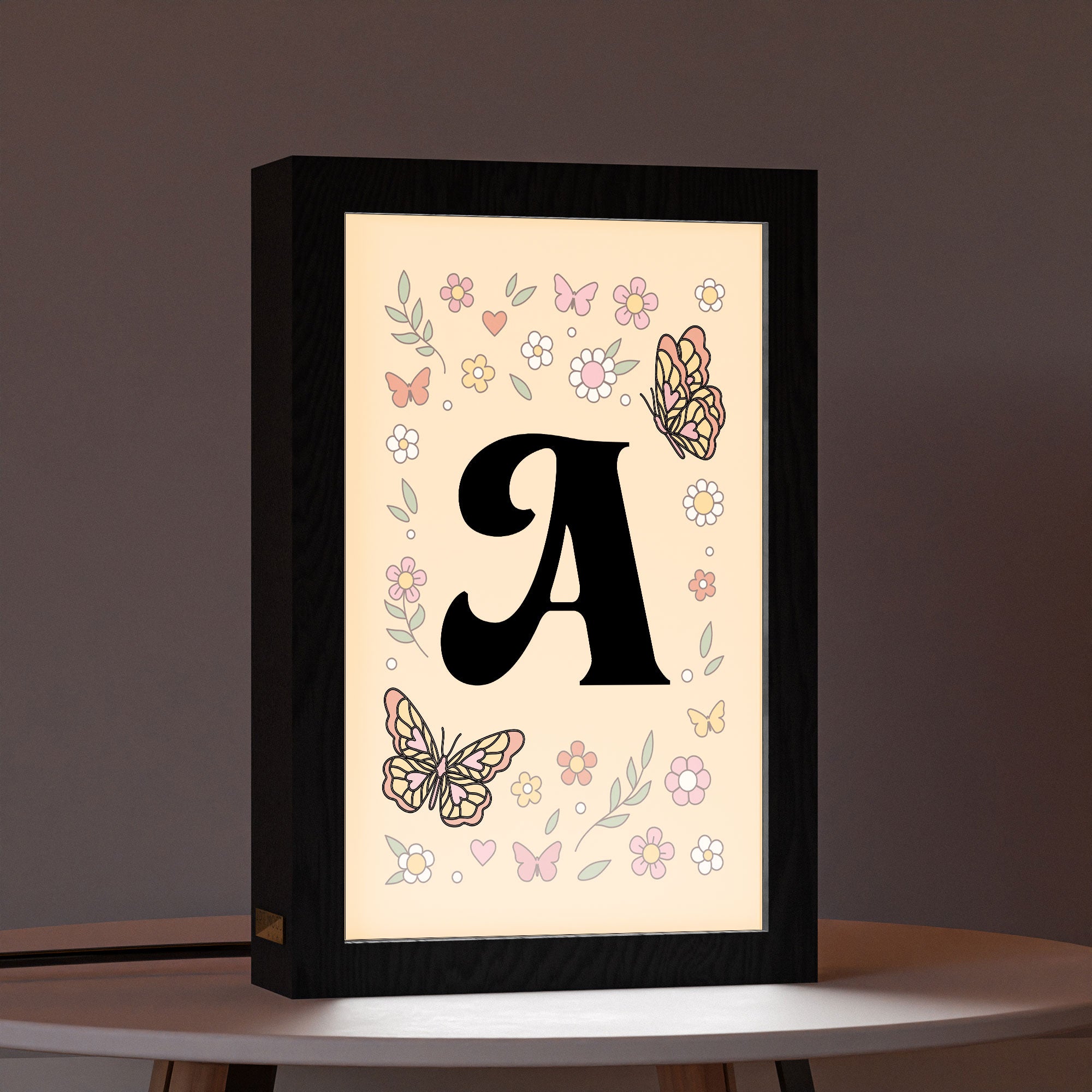 Cadre photo lumineux 2 en 1 – Lettres mignonnes