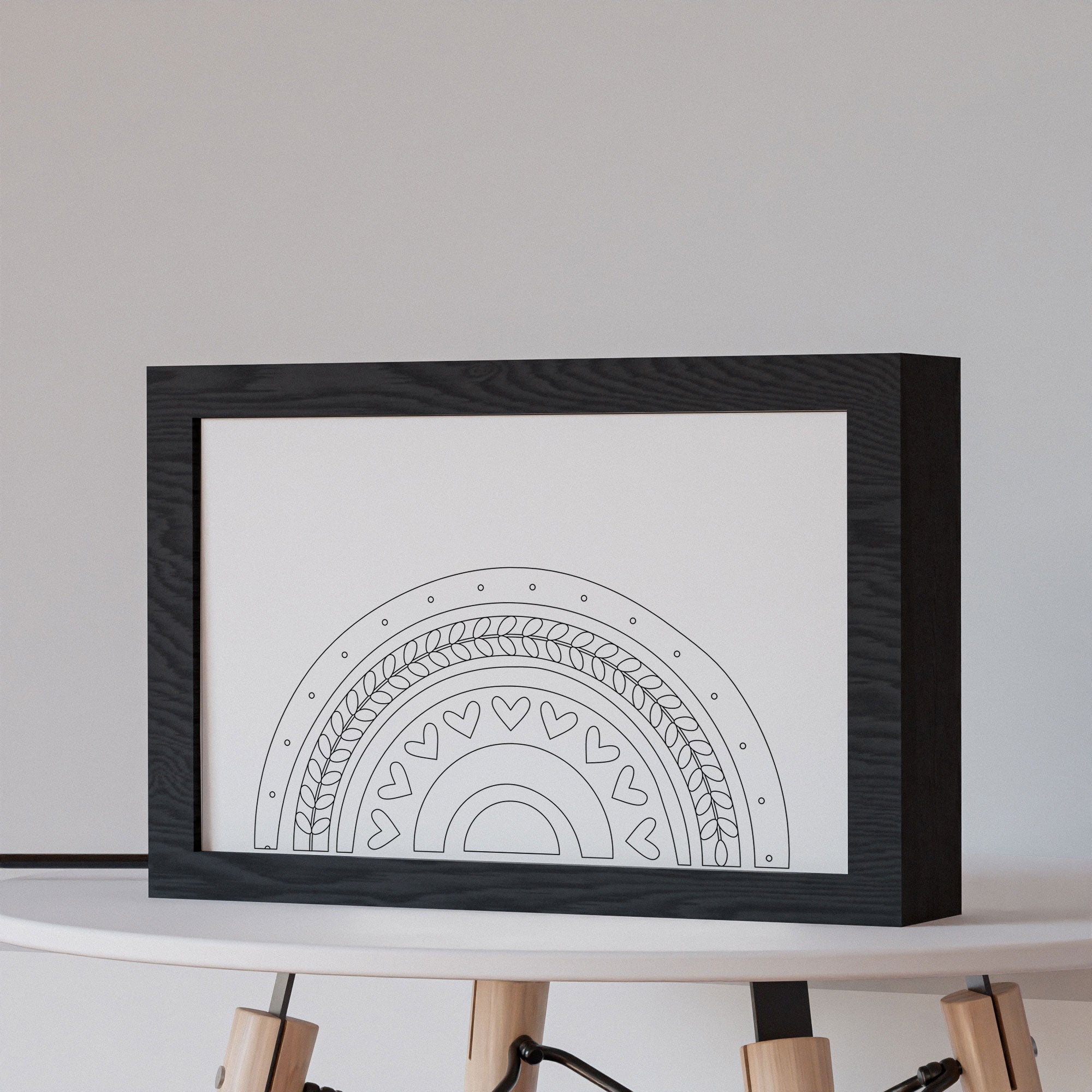 2 in 1 Photo Lighting Frame - Boho Rainbow