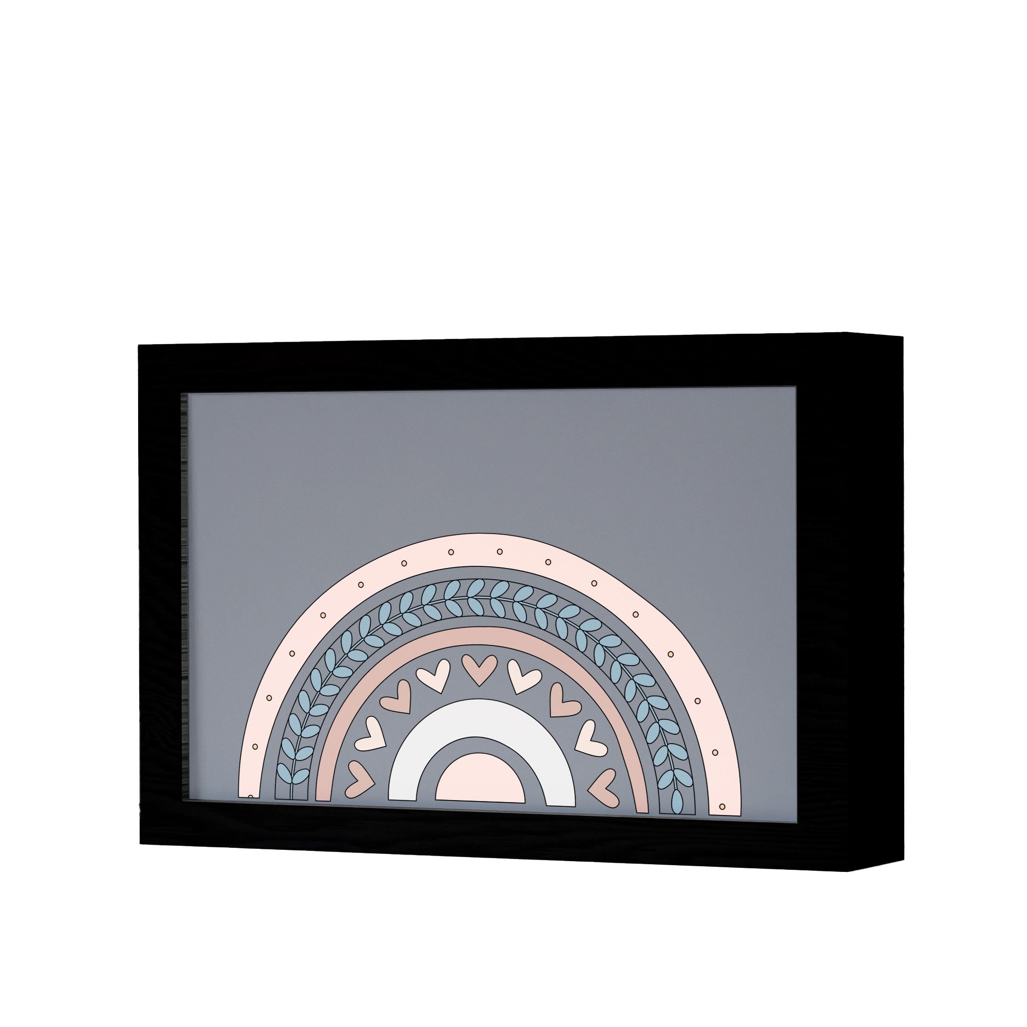 2 in 1 Photo Lighting Frame - Boho Rainbow