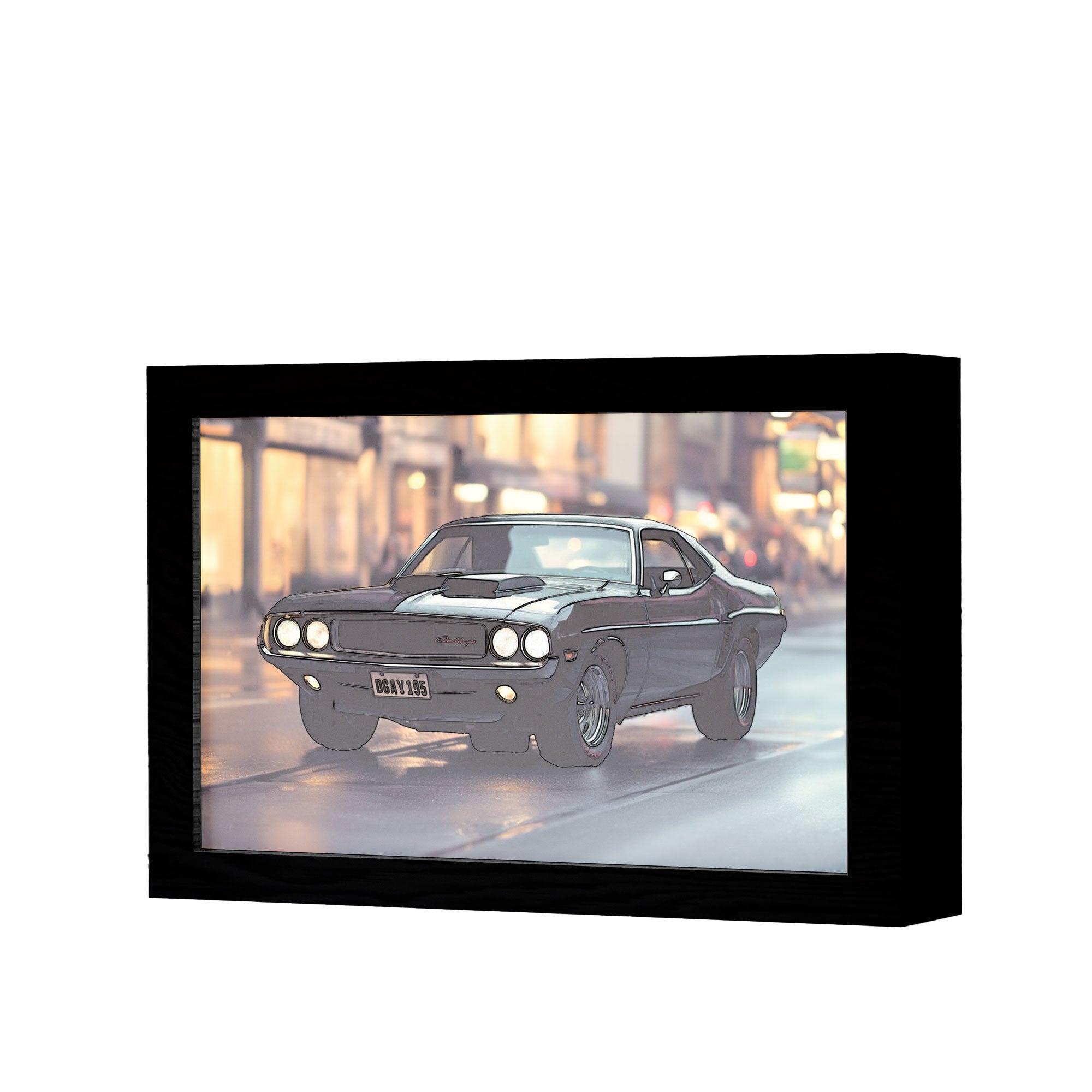 2 in 1 Photo Lighting Frame - Classic Dodge