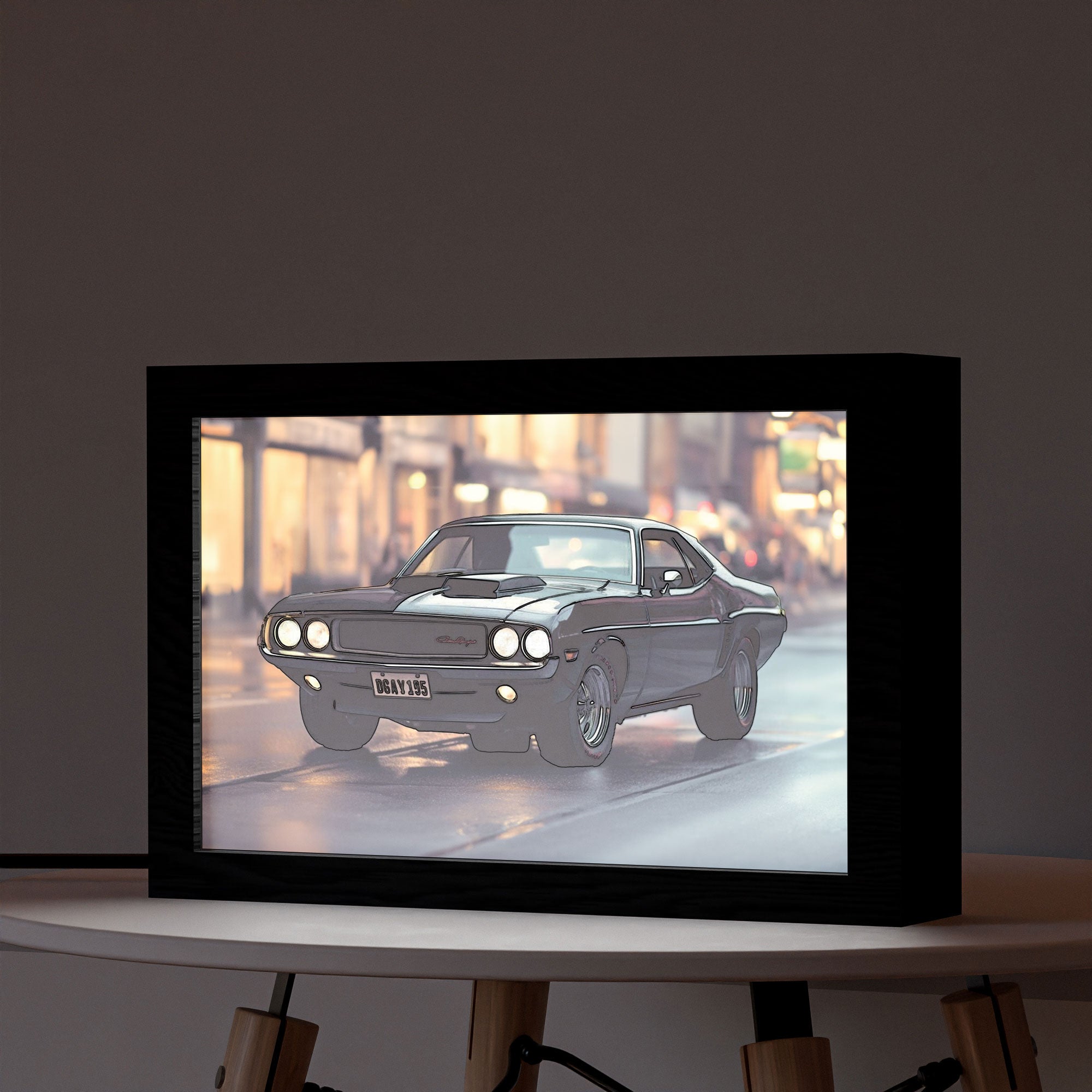 2 in 1 Photo Lighting Frame - Classic Dodge