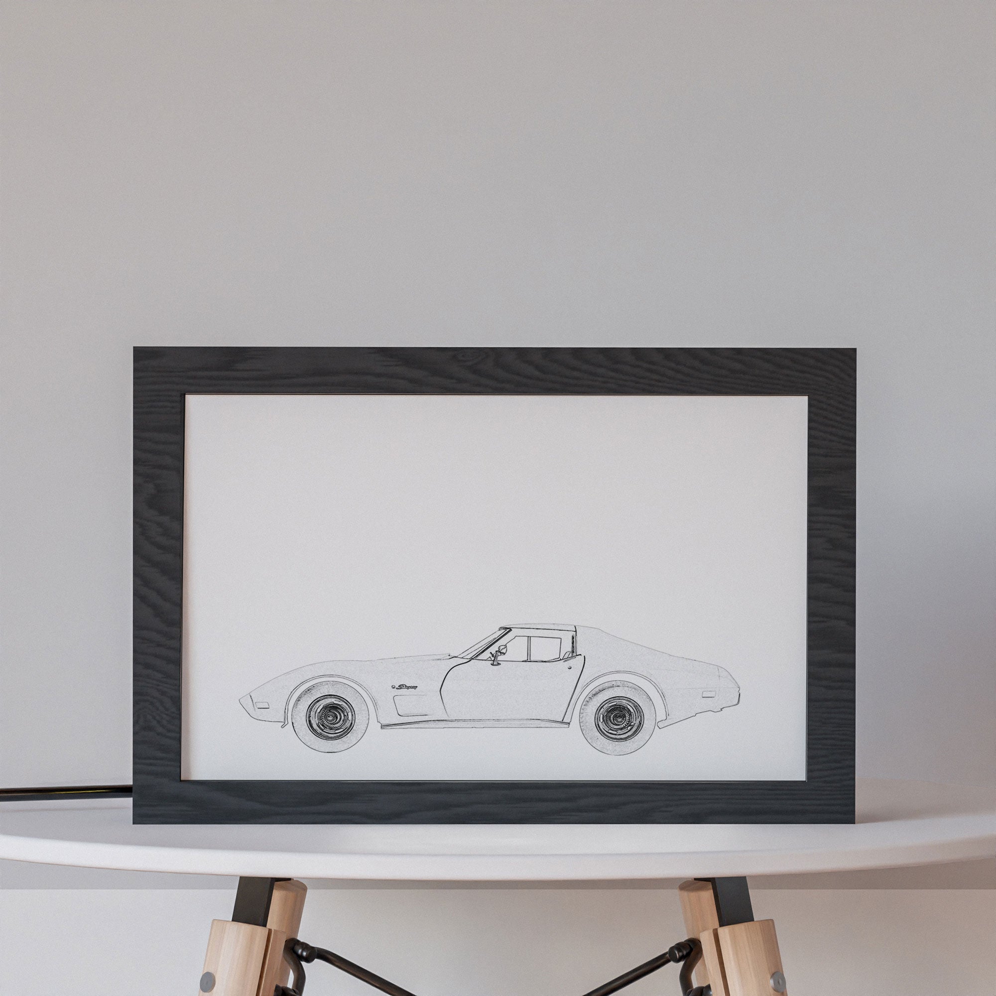 2 in 1 Photo Lighting Frame - Classic Porsche