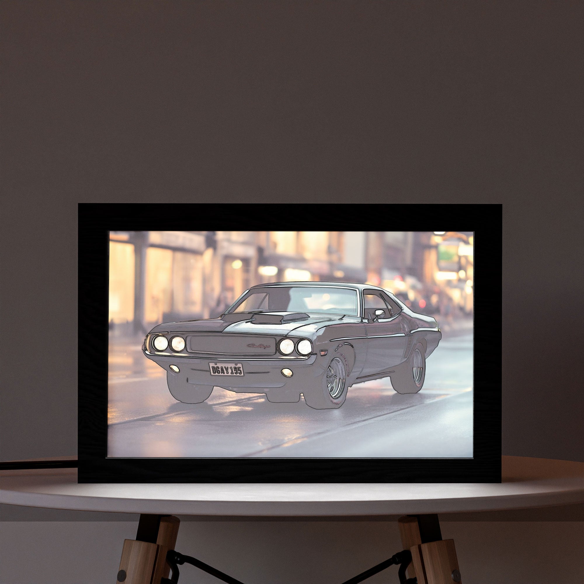 2 in 1 Photo Lighting Frame - Classic Dodge