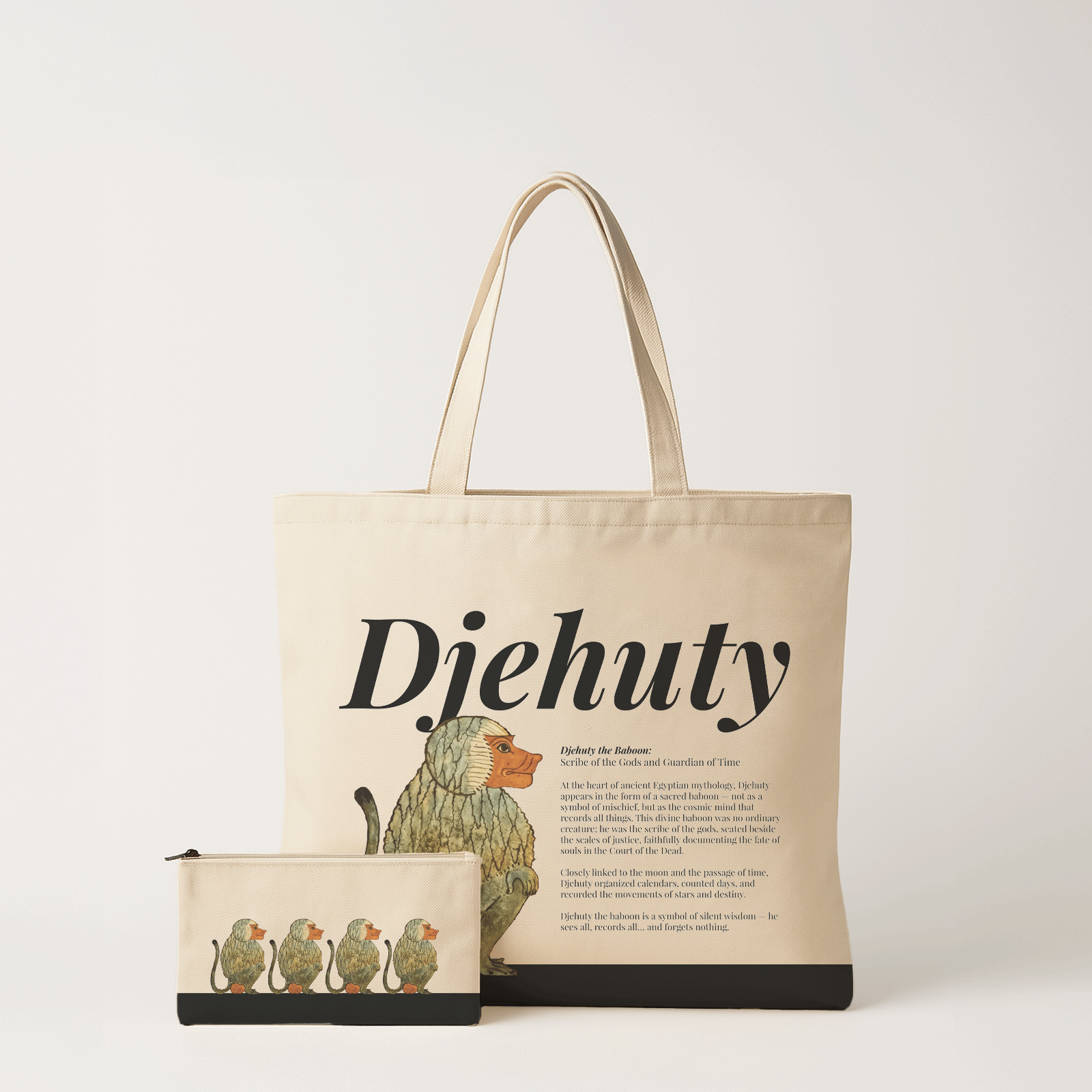 Ancient Egyptian - Tote Bag + Pouch - Djehuty