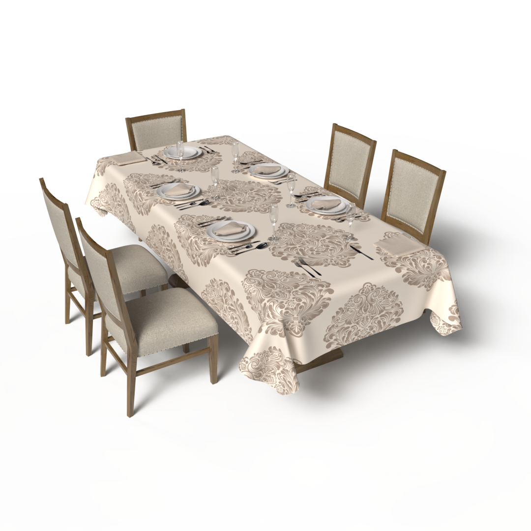 Queen Tablecloth & Napkins Set - Cream