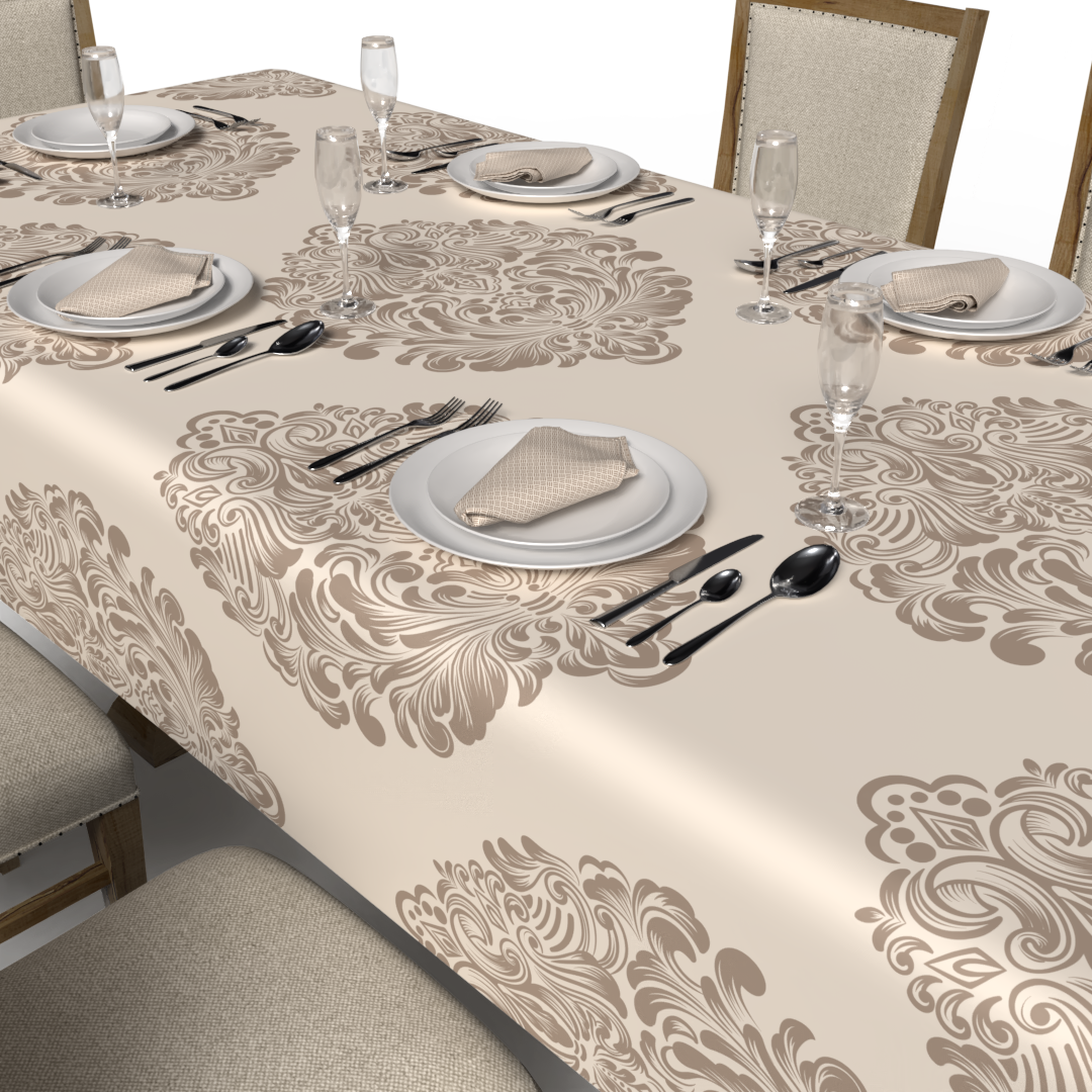 Queen Tablecloth & Napkins Set - Cream