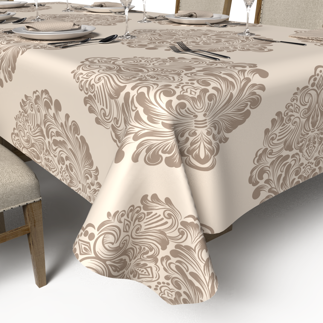 Queen Tablecloth & Napkins Set - Cream