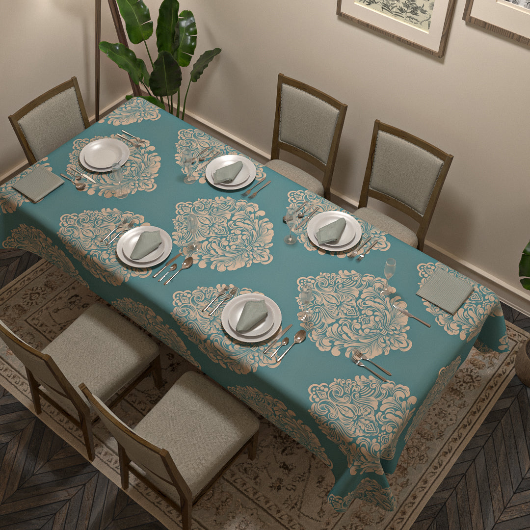 Queen Tablecloth & Napkins Set - Blue