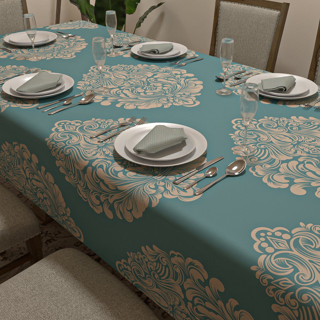 Queen Tablecloth & Napkins Set - Blue