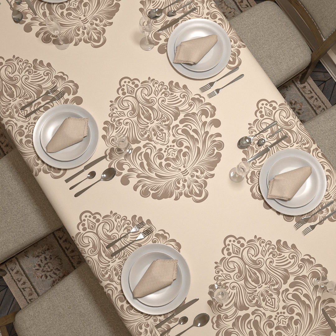 Queen Tablecloth & Napkins Set - Cream