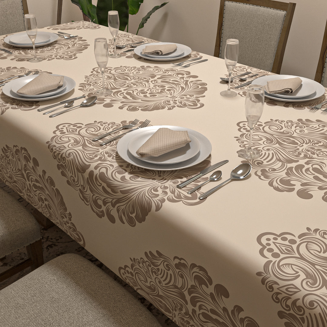 Queen Tablecloth & Napkins Set - Cream