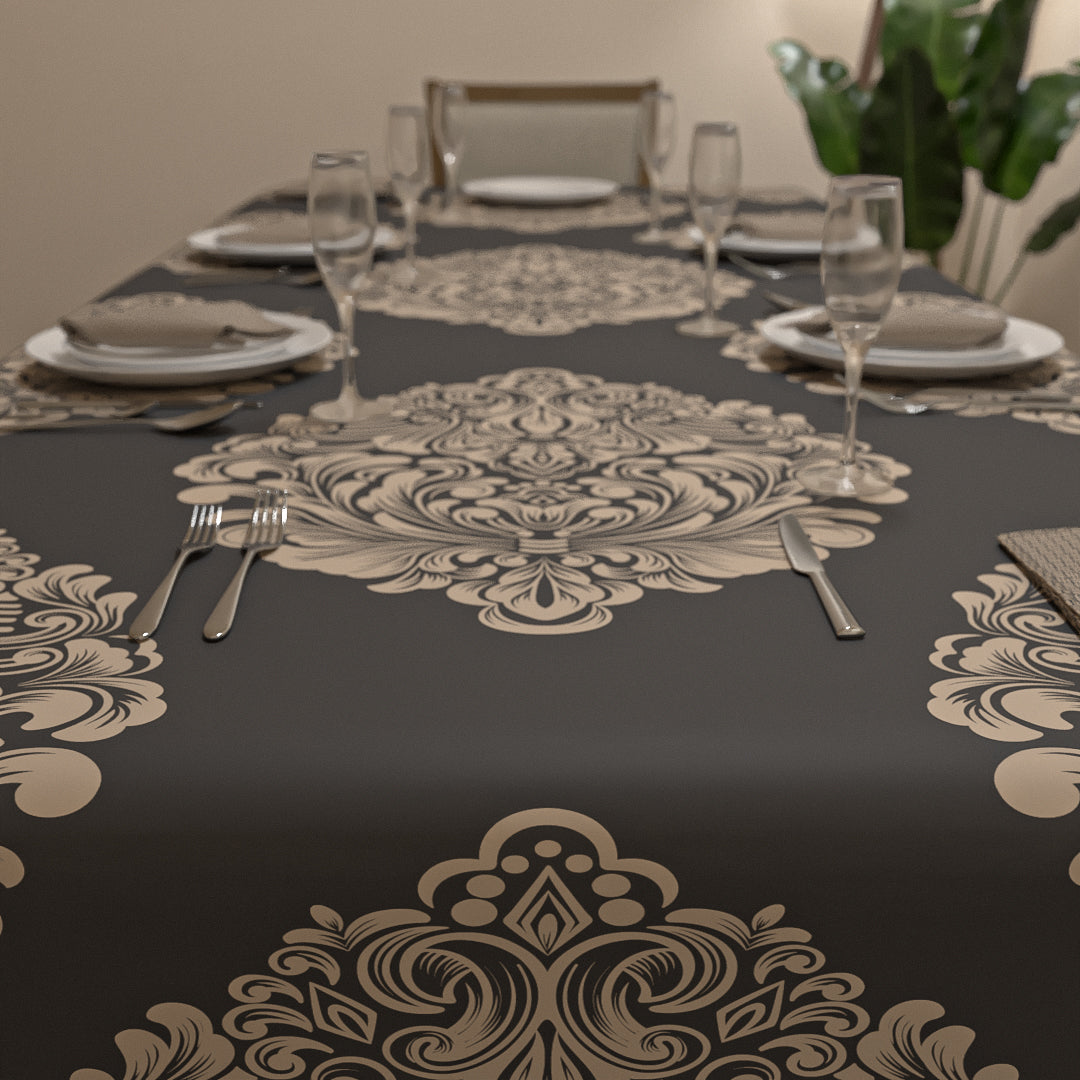Queen Tablecloth & Napkins Set - Grey