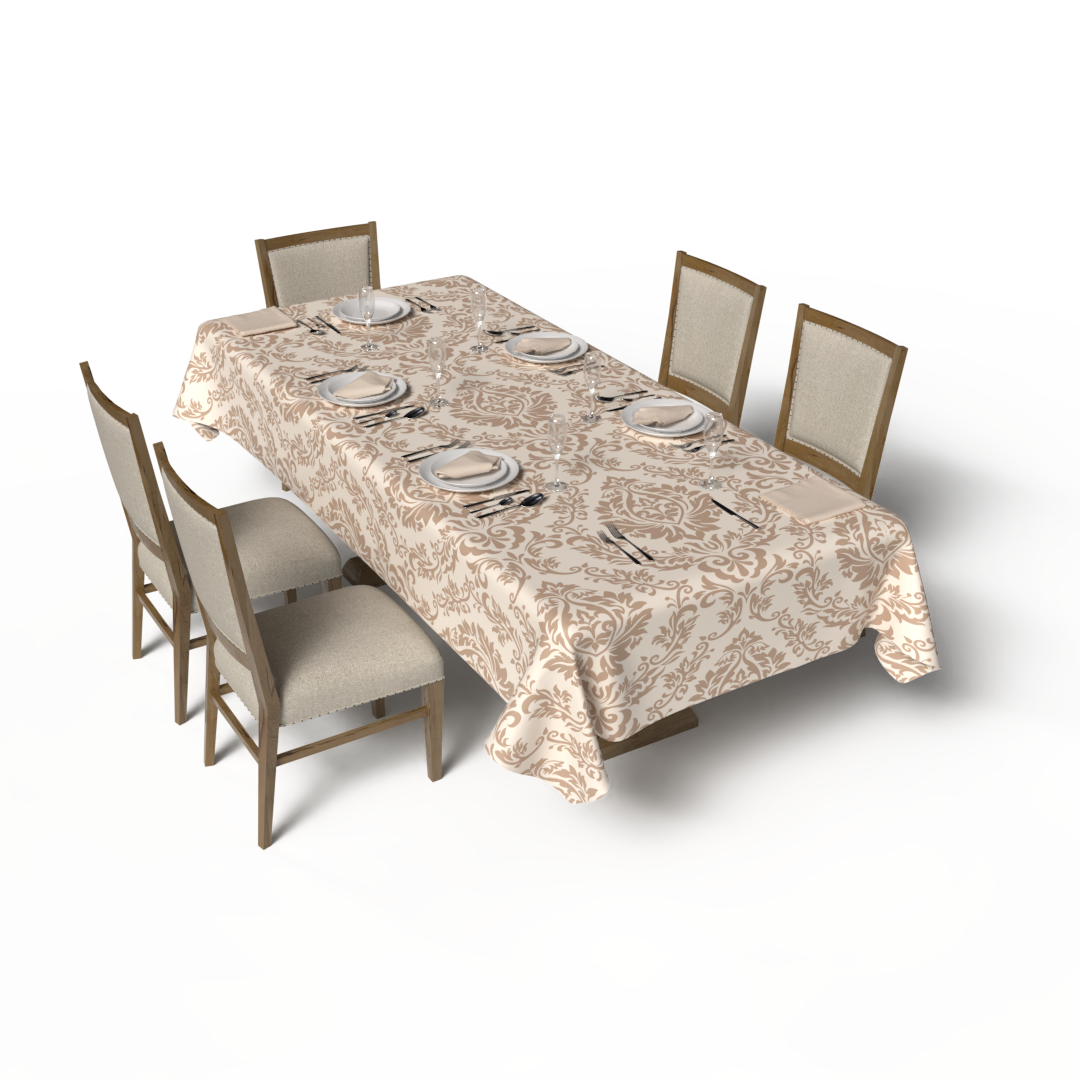 Sophia Tablecloth & Napkins Set - Cream