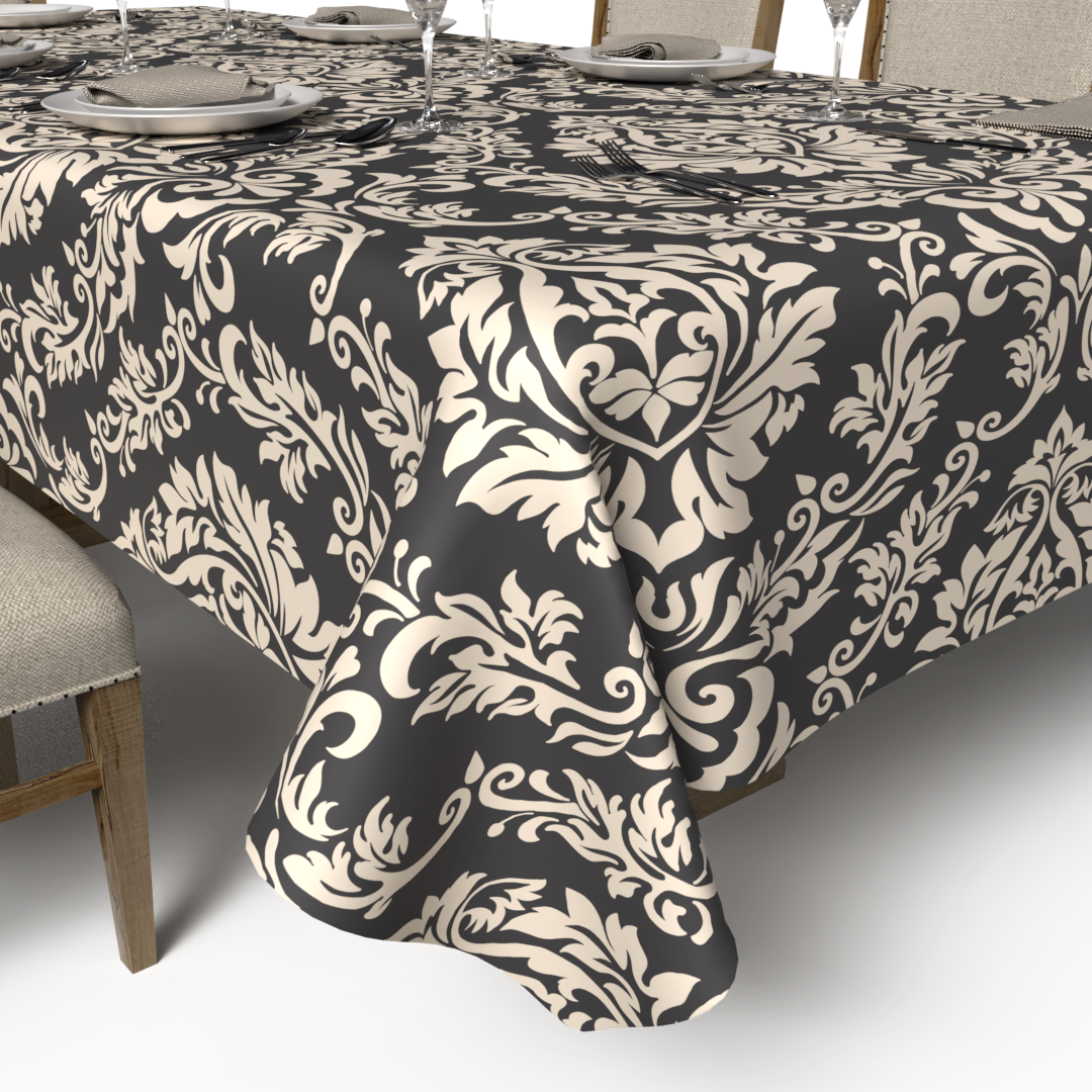 Sophia Tablecloth & Napkins Set - Grey