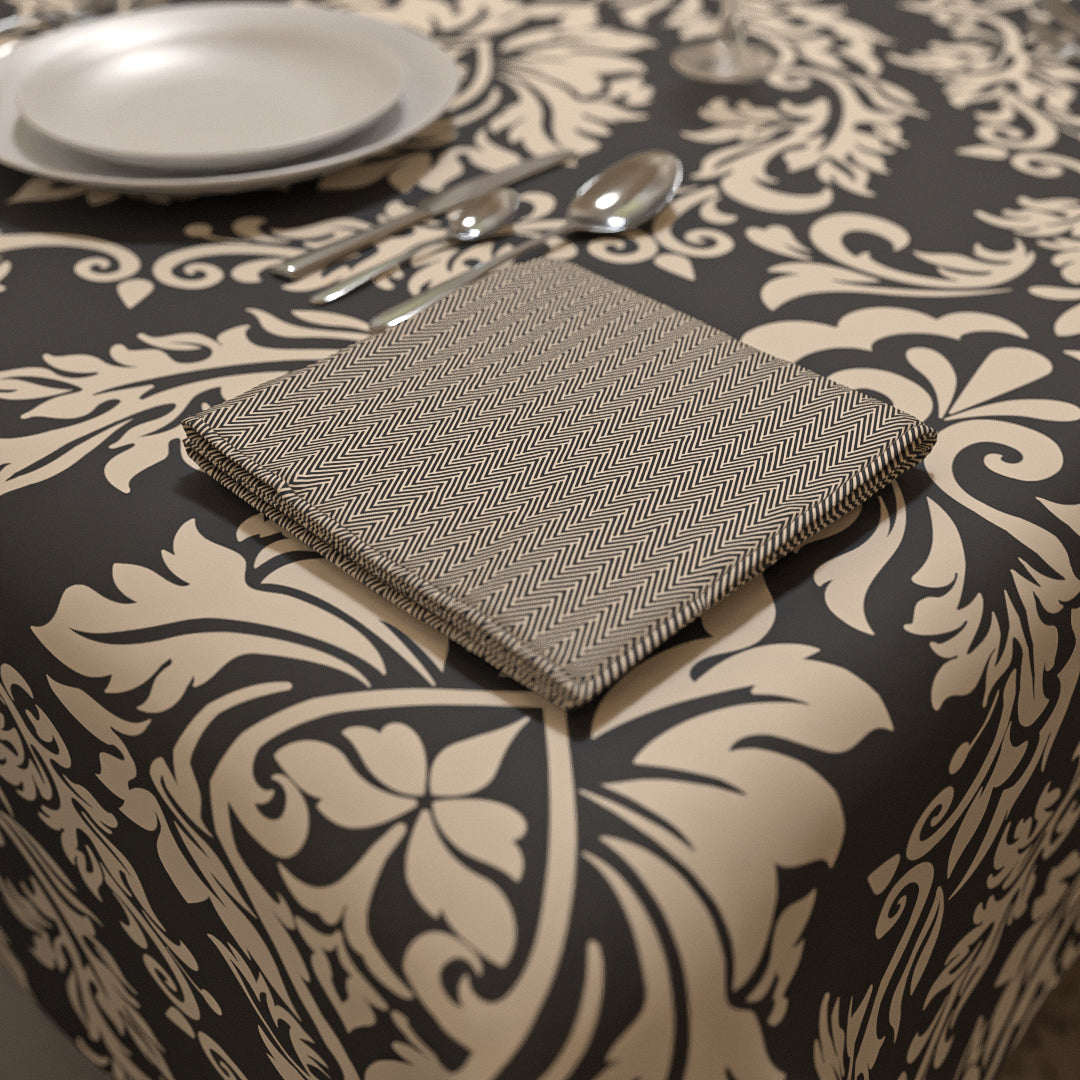 Sophia Tablecloth & Napkins Set - Grey