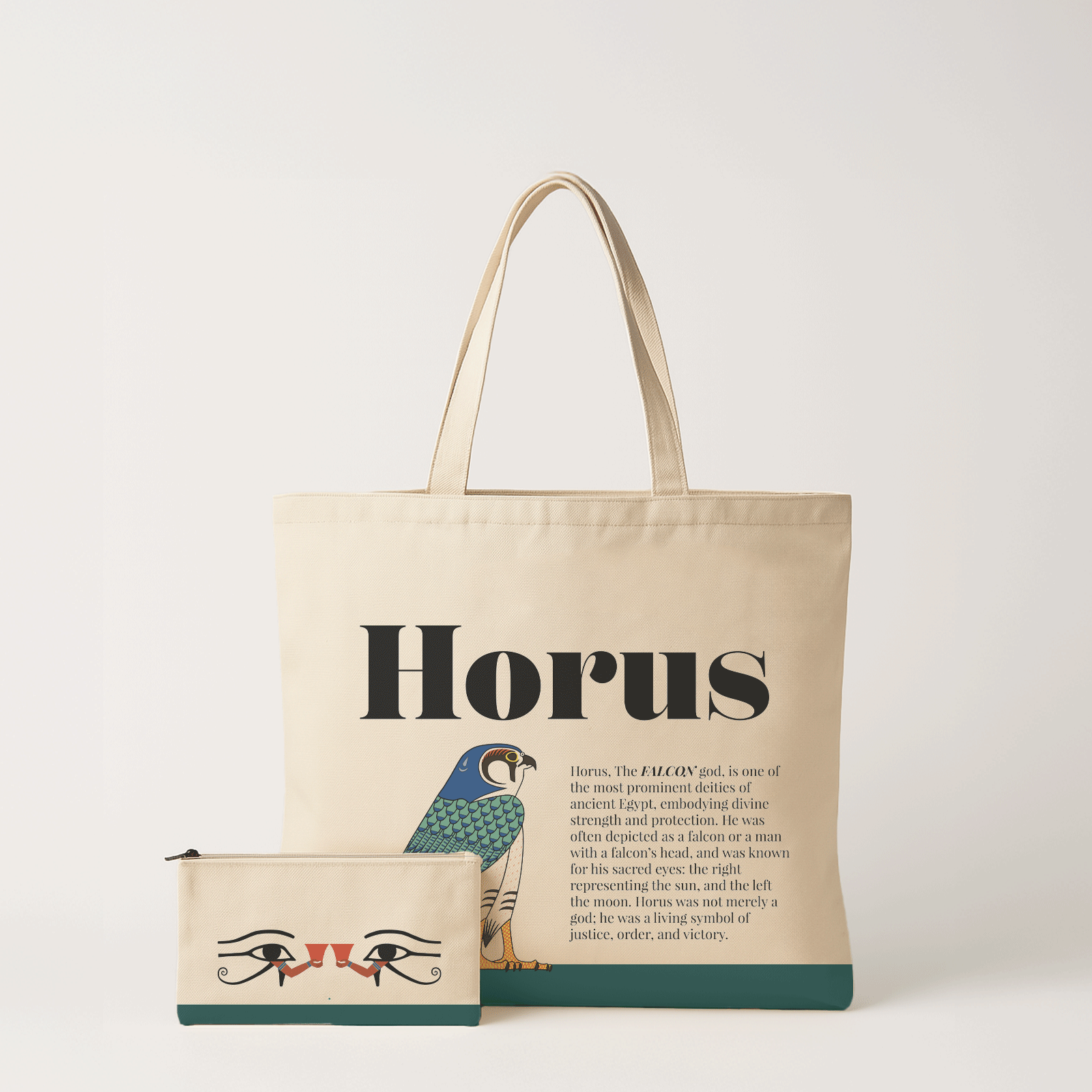 Ancient Egyptian - Tote Bag + Pouch - Horus