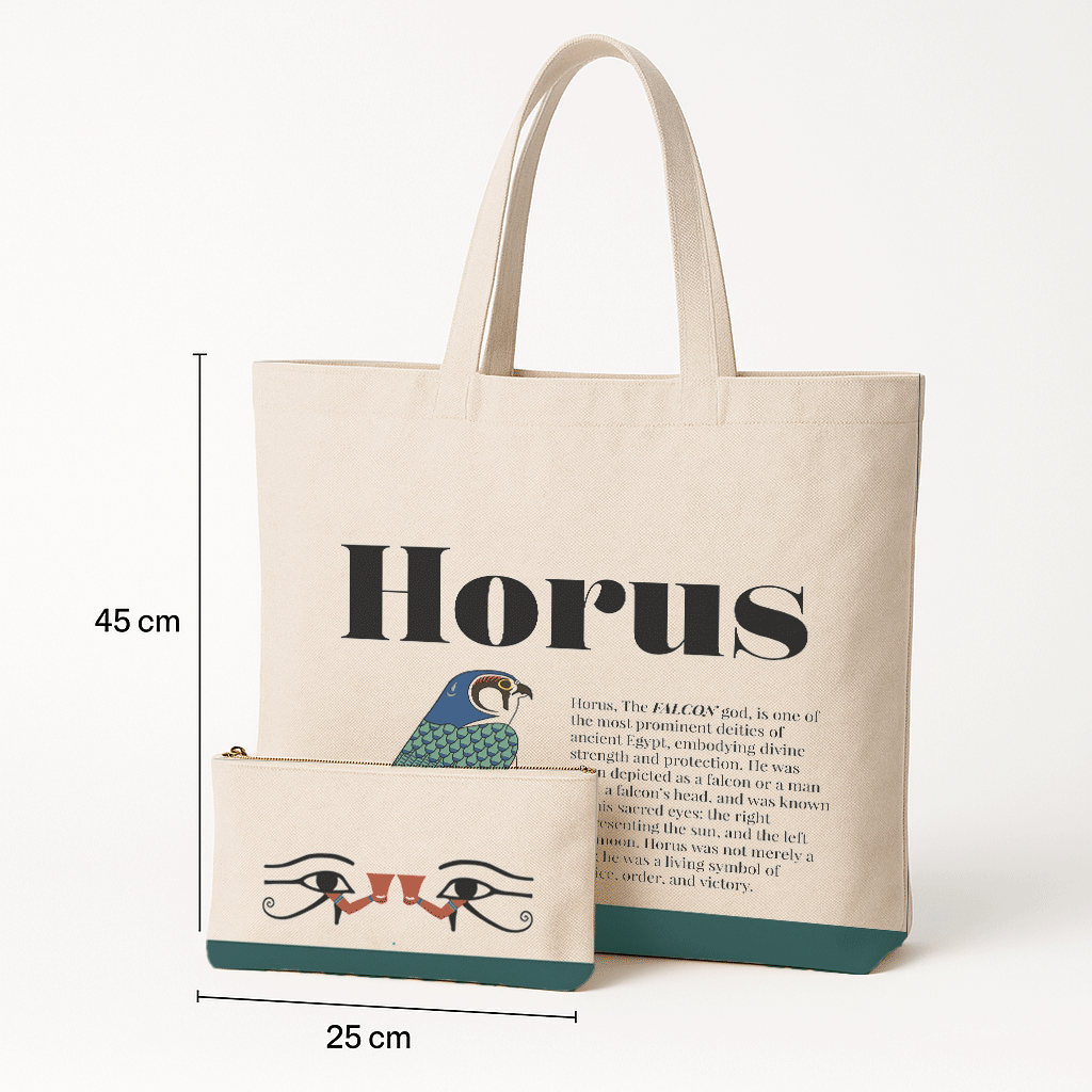 Ancient Egyptian - Tote Bag + Pouch - Horus