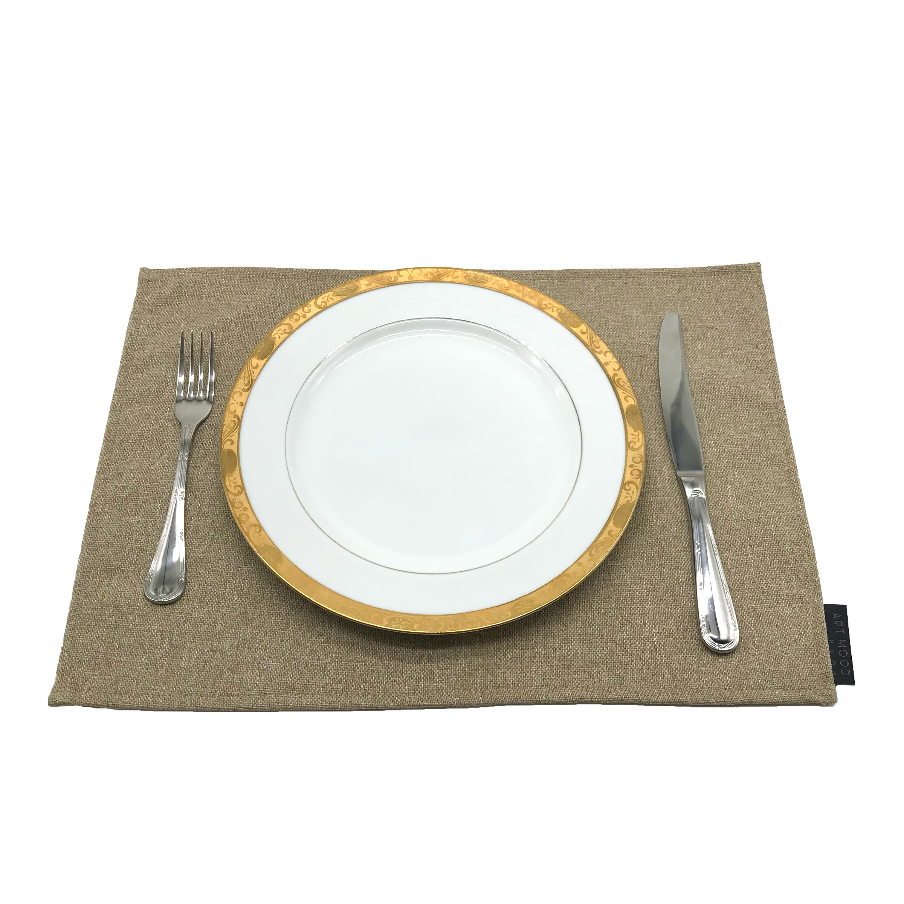 Linen Placemats & Runner Set - Beige