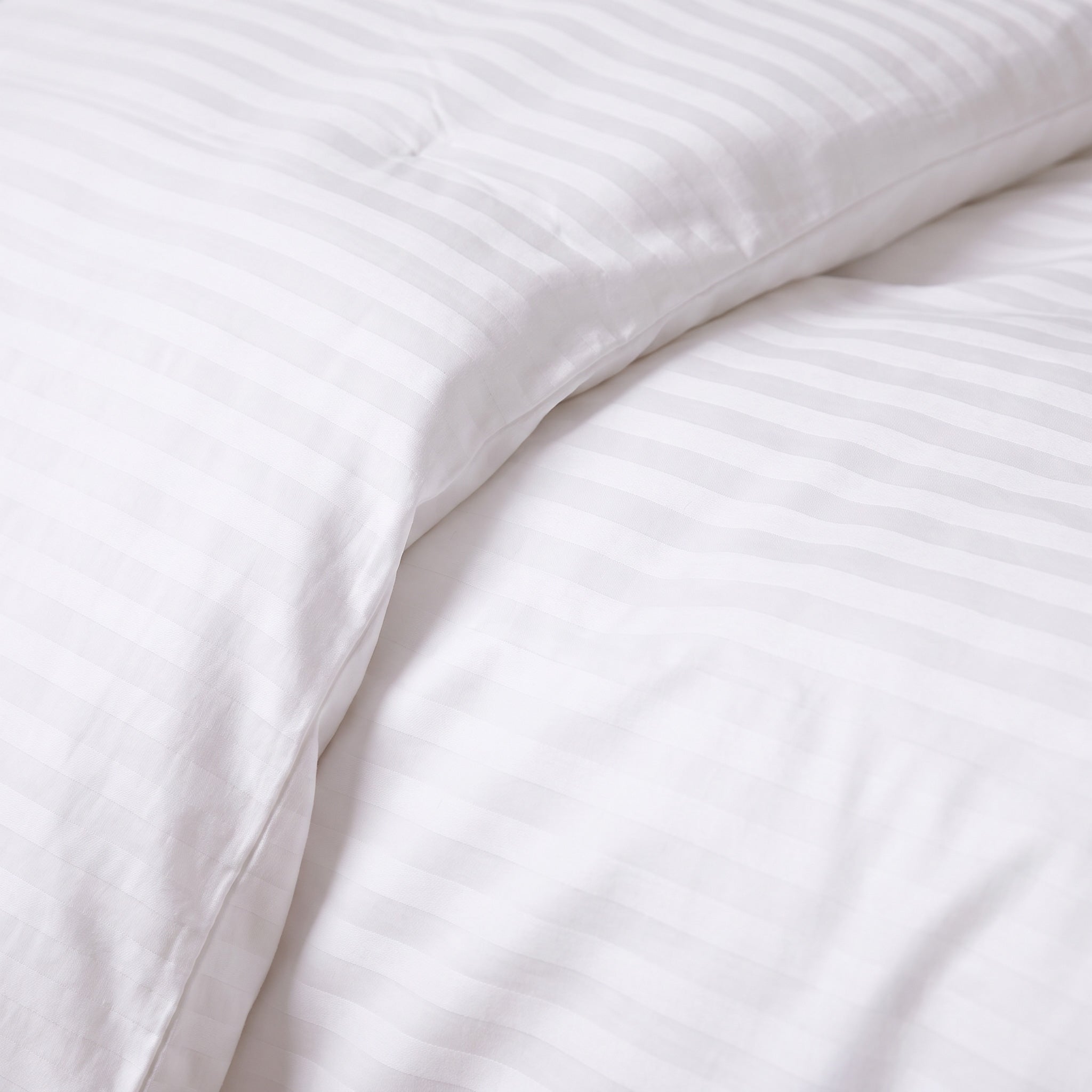 HOTEL DUVET COVER - ESSENTIAL SETS - 100% COTTON PREMIUM STRIPED SATEEN - 300 TC