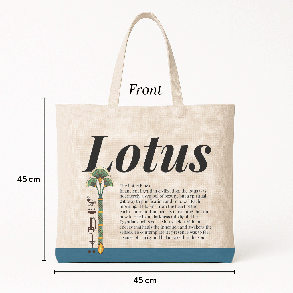 Ancient Egyptian - Tote Bag + Pouch - Lotus