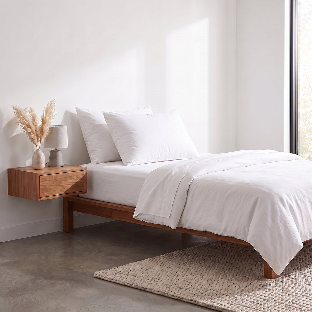 Hotel Feather-Like Filling Microfiber Pillow - Cotton Cover