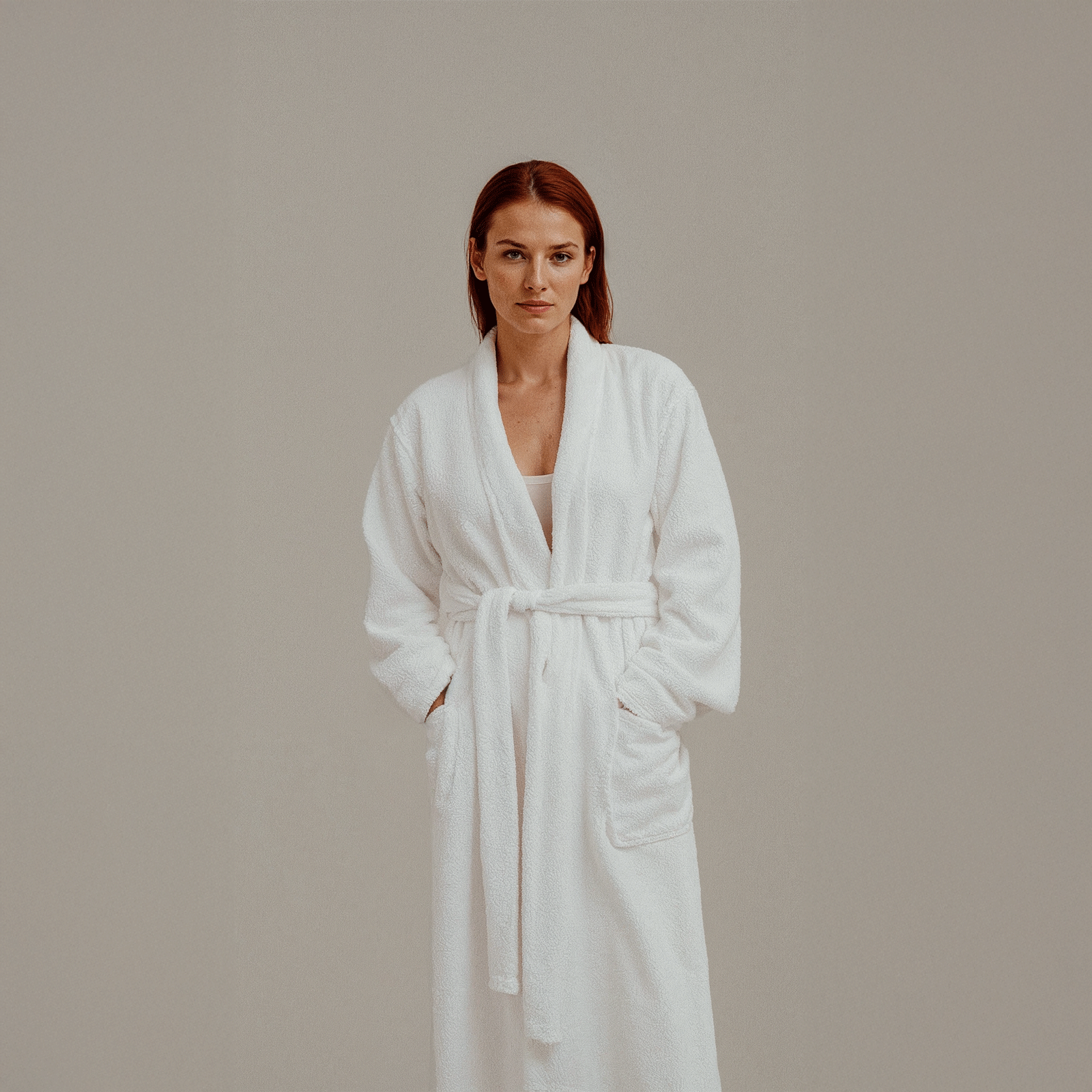 Hotel Cotton Bathrobe- White 1350gm