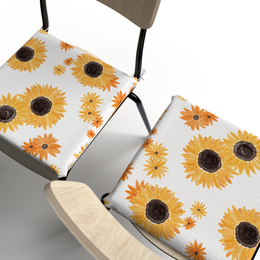 Coussin de siège tournesol (LOT DE 2) 