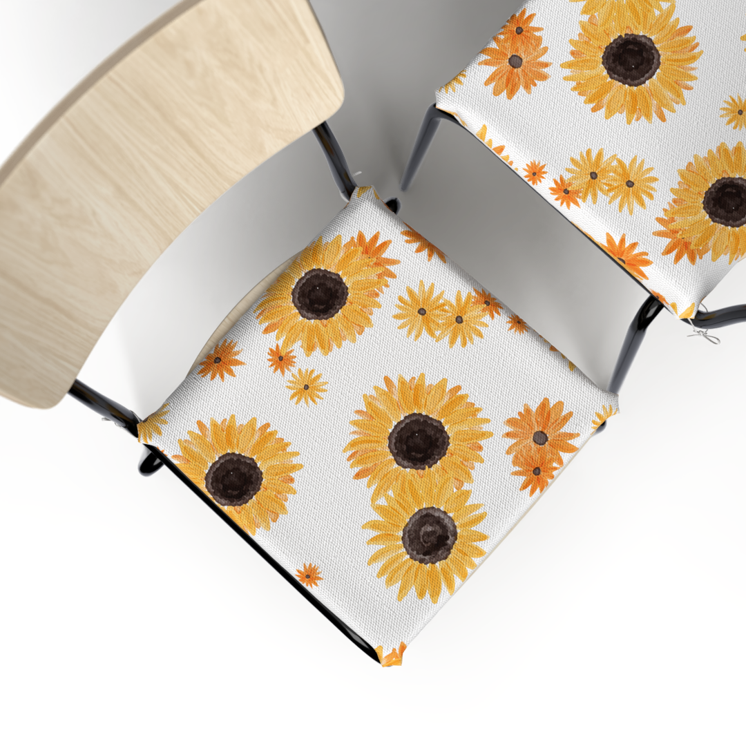 Coussin de siège tournesol (LOT DE 2) 
