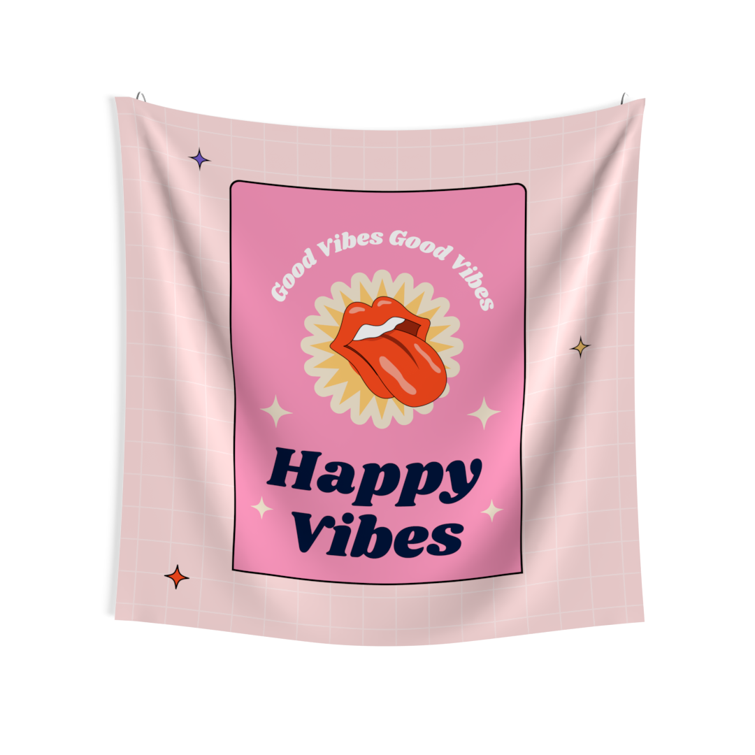 Happy Vibes Tapestry