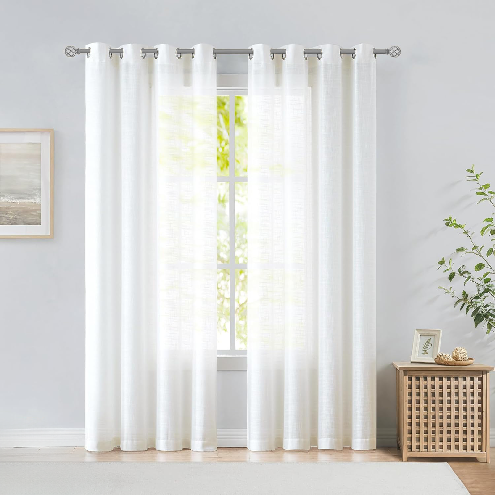 Premium Voile Curtain - Off White