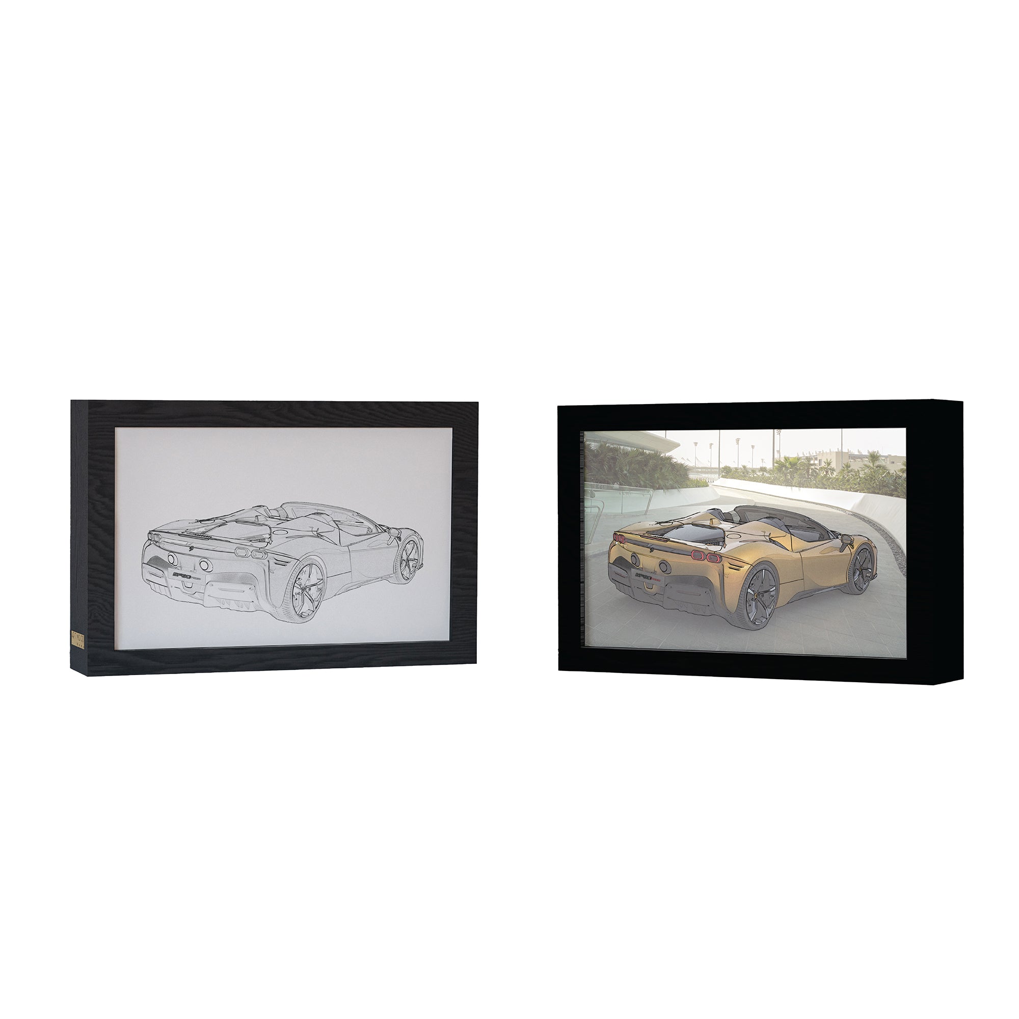 2 in 1 Photo Lighting Frame -  Ferrari SF90 Spider