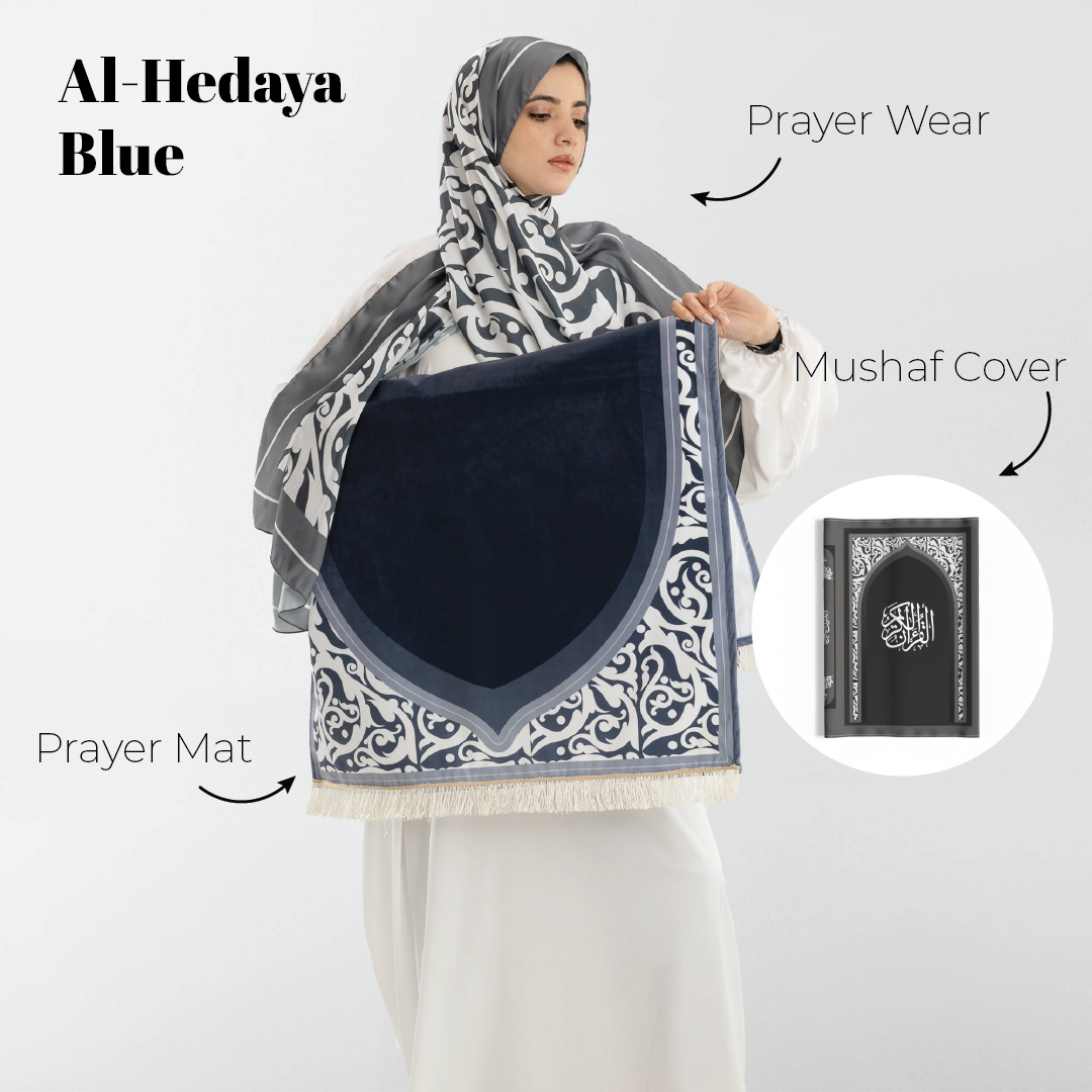 Gift Box 2 (Mushaf + Mushaf Cover + Mushaf Bookmark + Rosary + Prayer Wear + Velvet Payer