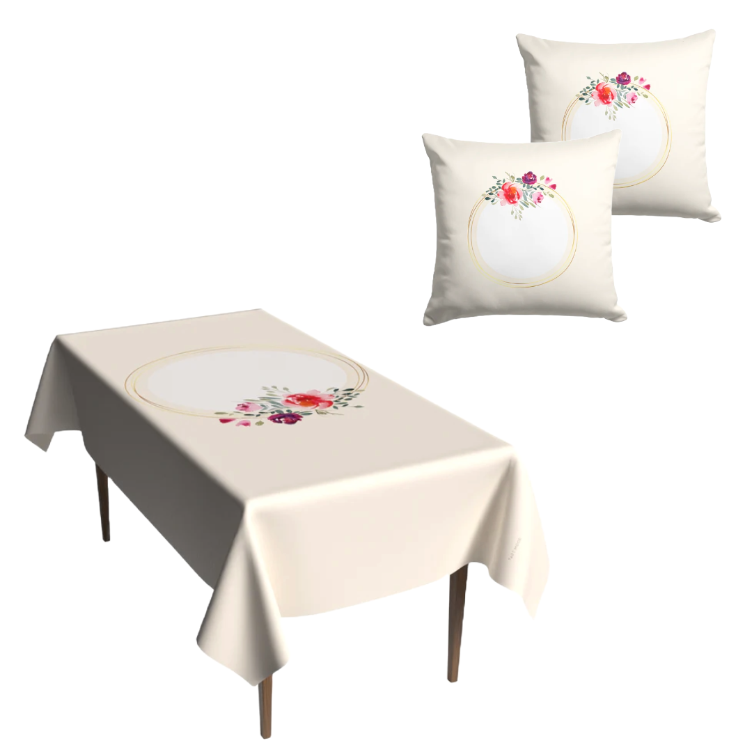 Floral Sun ( Tablecloth + Cushion ) Bundle