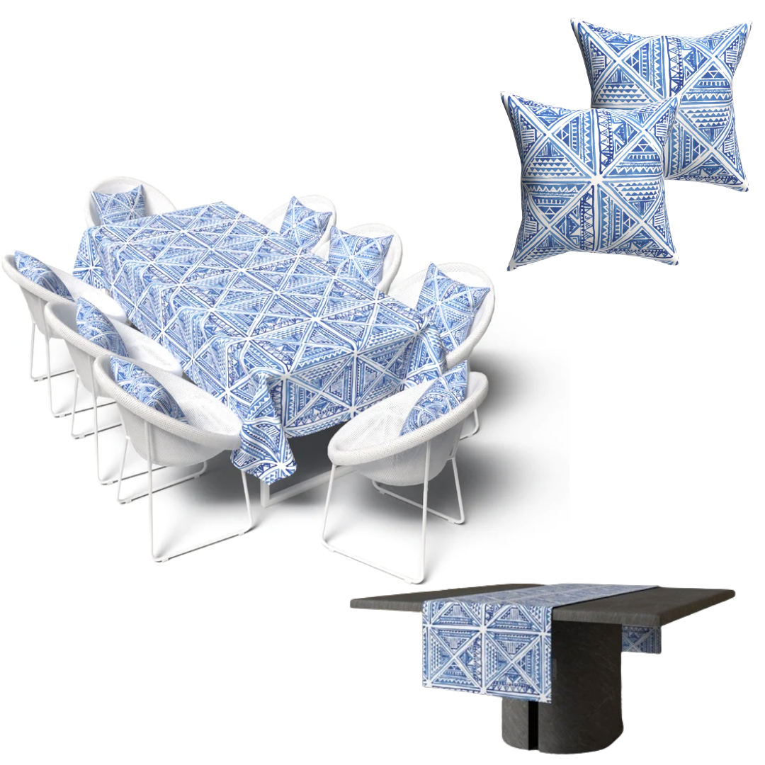 Glam ( Tablecloth + Cushion Cover + Runner ) Bundle