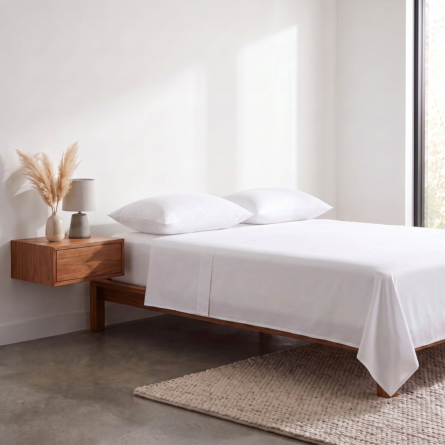 HOTEL BED SHEETS & PILLOW CASE SET - ESSENTIAL SETS - 100% COTTON PERCALE - 188 TC