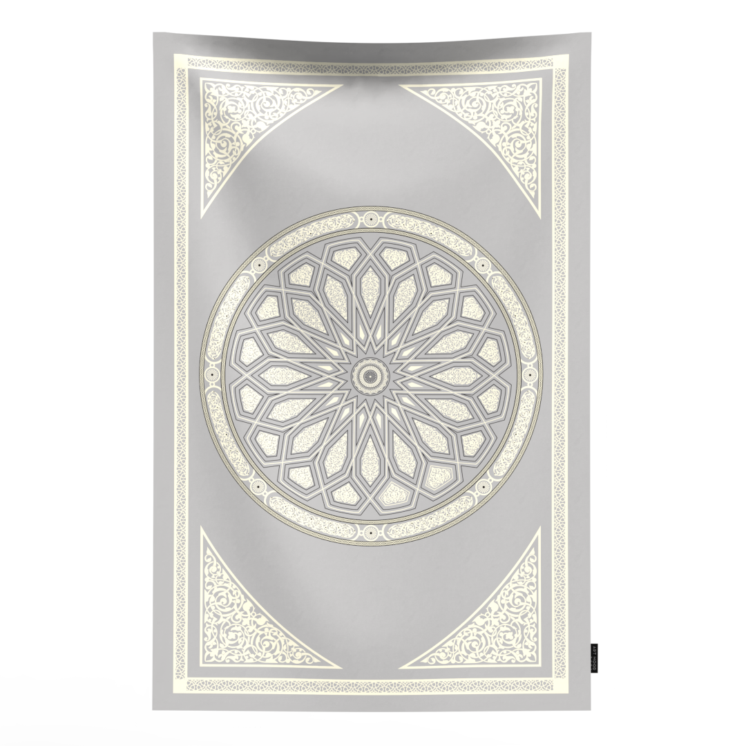 Prayer Mat AL-Qubba Grey - Waterproof Pocket Size