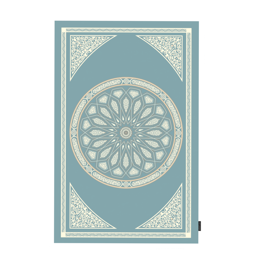 Prayer Mat AL-Qubba Blue - Waterproof Pocket Size