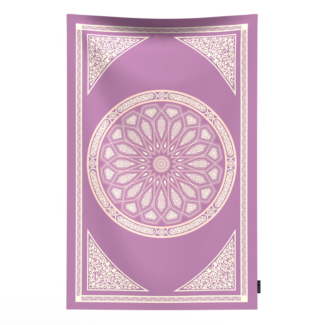Prayer Mat AL-Qubba Pastel Purple - Waterproof Pocket Size