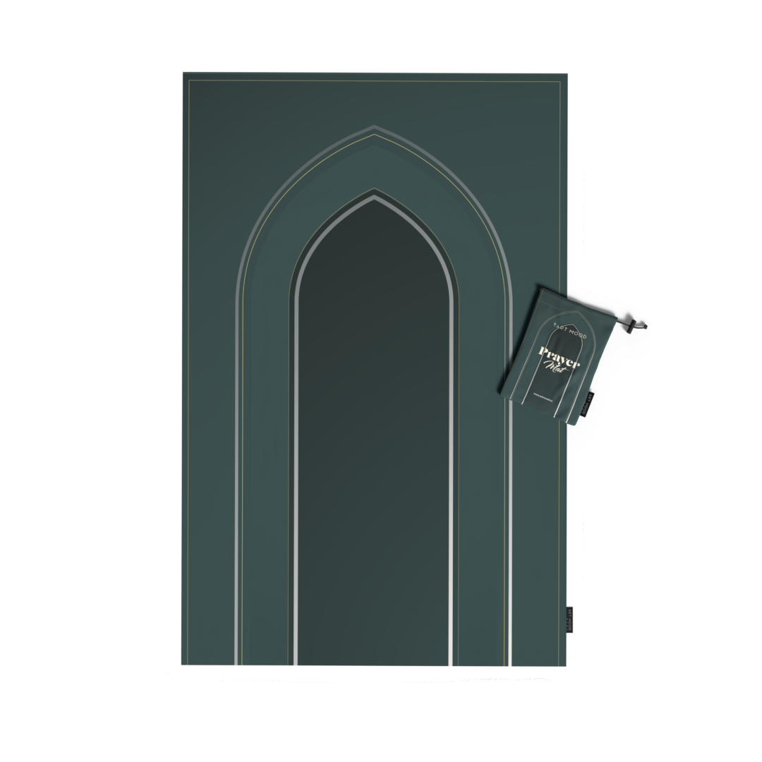 Prayer Mat AL-Taqwa Dark Green - Waterproof Pocket Size
