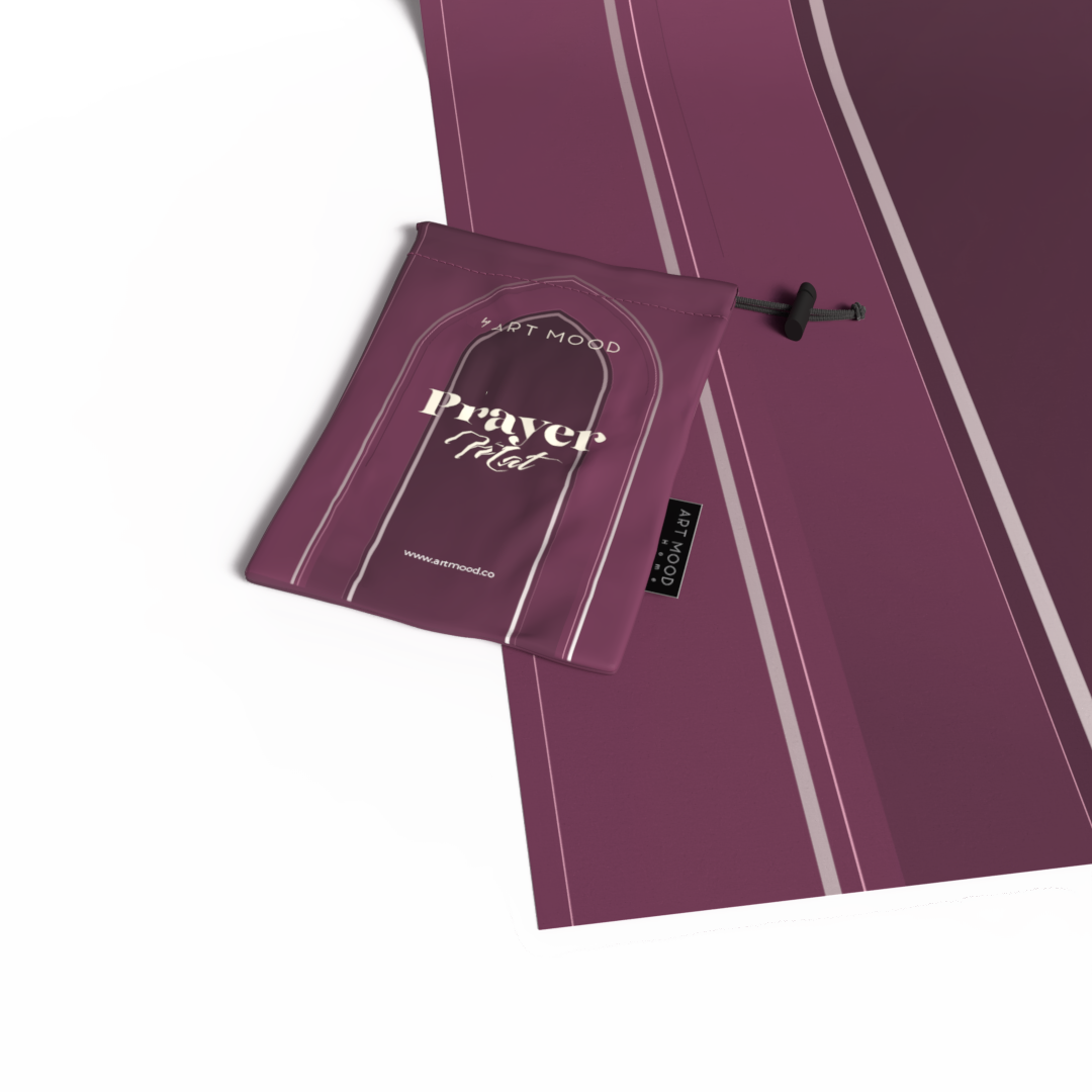 Prayer Mat AL-Taqwa Purple - Waterproof Pocket Size