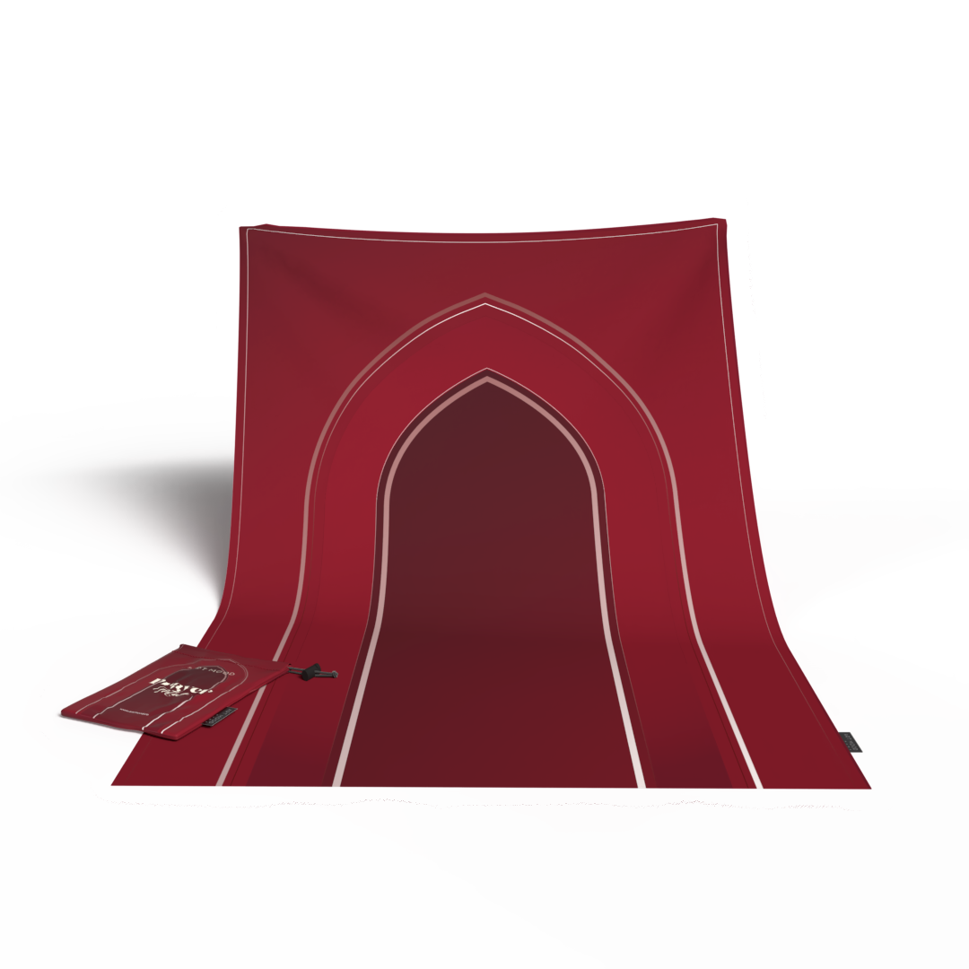Prayer Mat AL-Taqwa Red - Waterproof Pocket Size