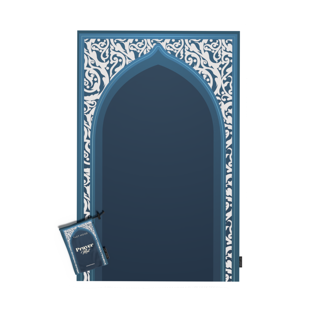 Prayer Mat AL-Hedaya Blue - Waterproof Pocket Size