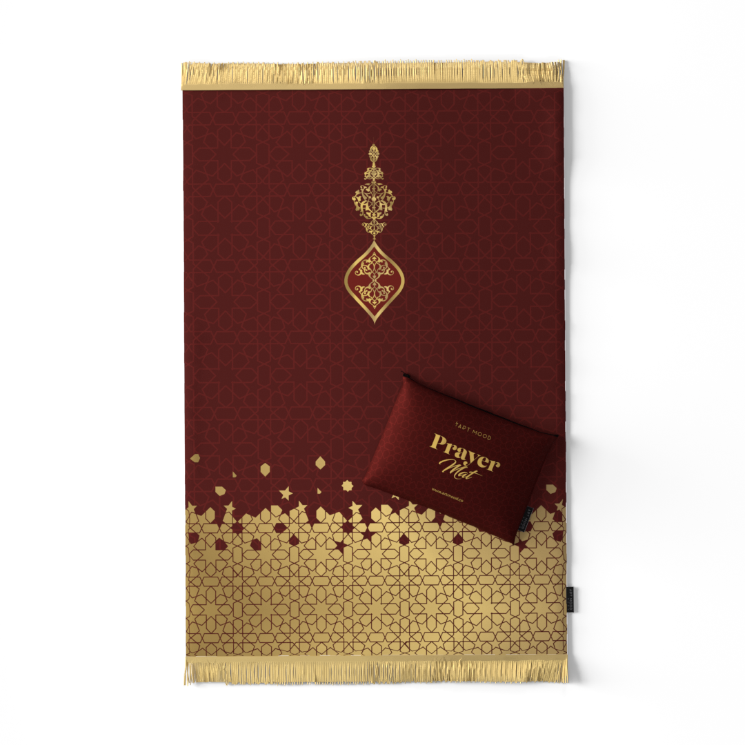 Prayer Mat AL-Hudda Red - Velvet