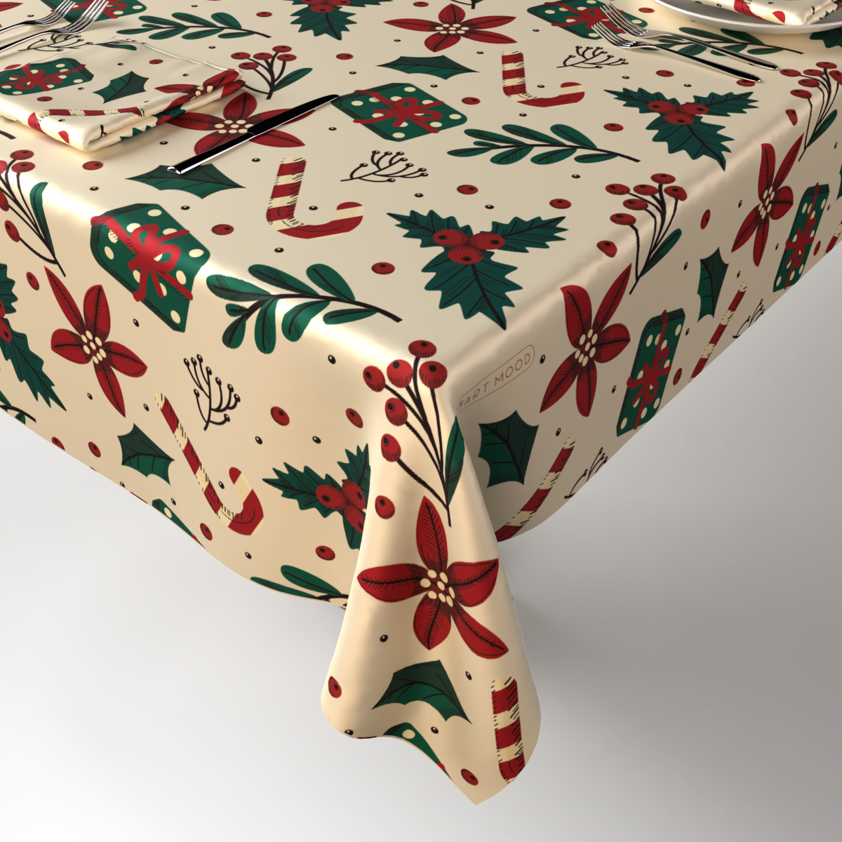 Christmas 12 Tablecloth & Napkins Set
