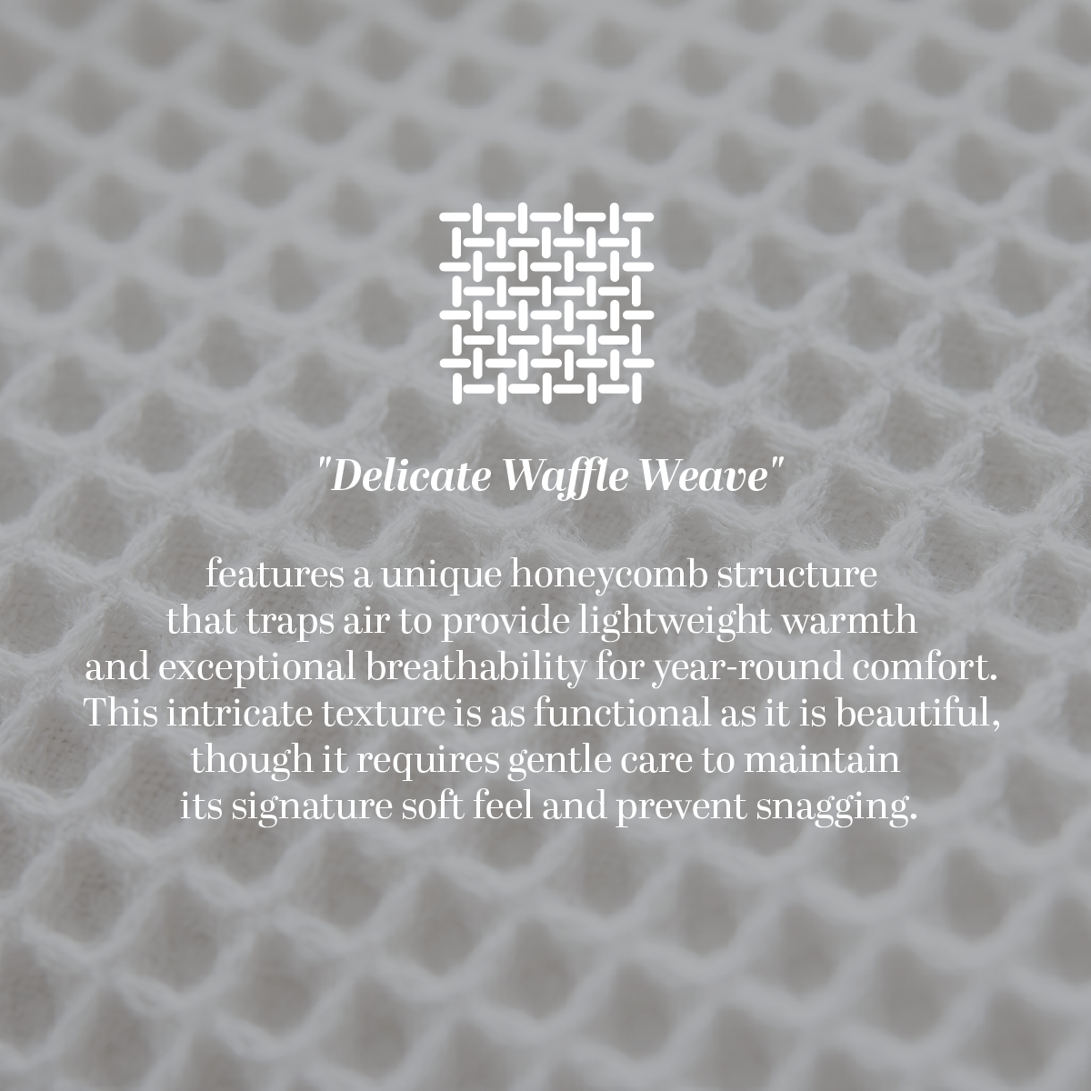 Coverlet - Waffle Weave 100% Cotton